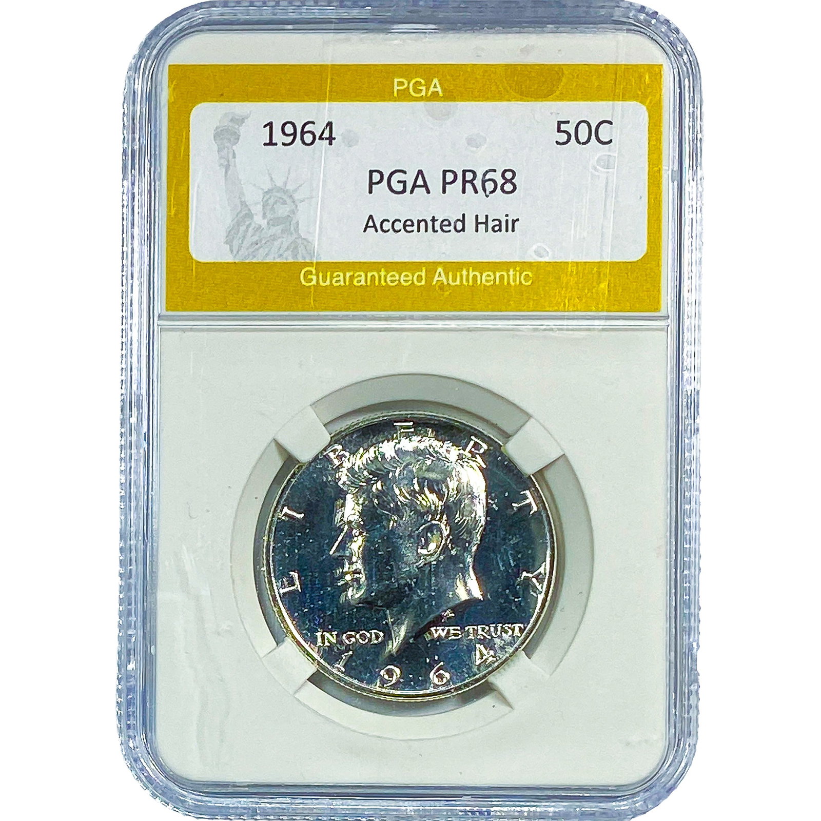 1964 Kennedy Half Dollar PGA PR68 Accented Hair (1 of 2)