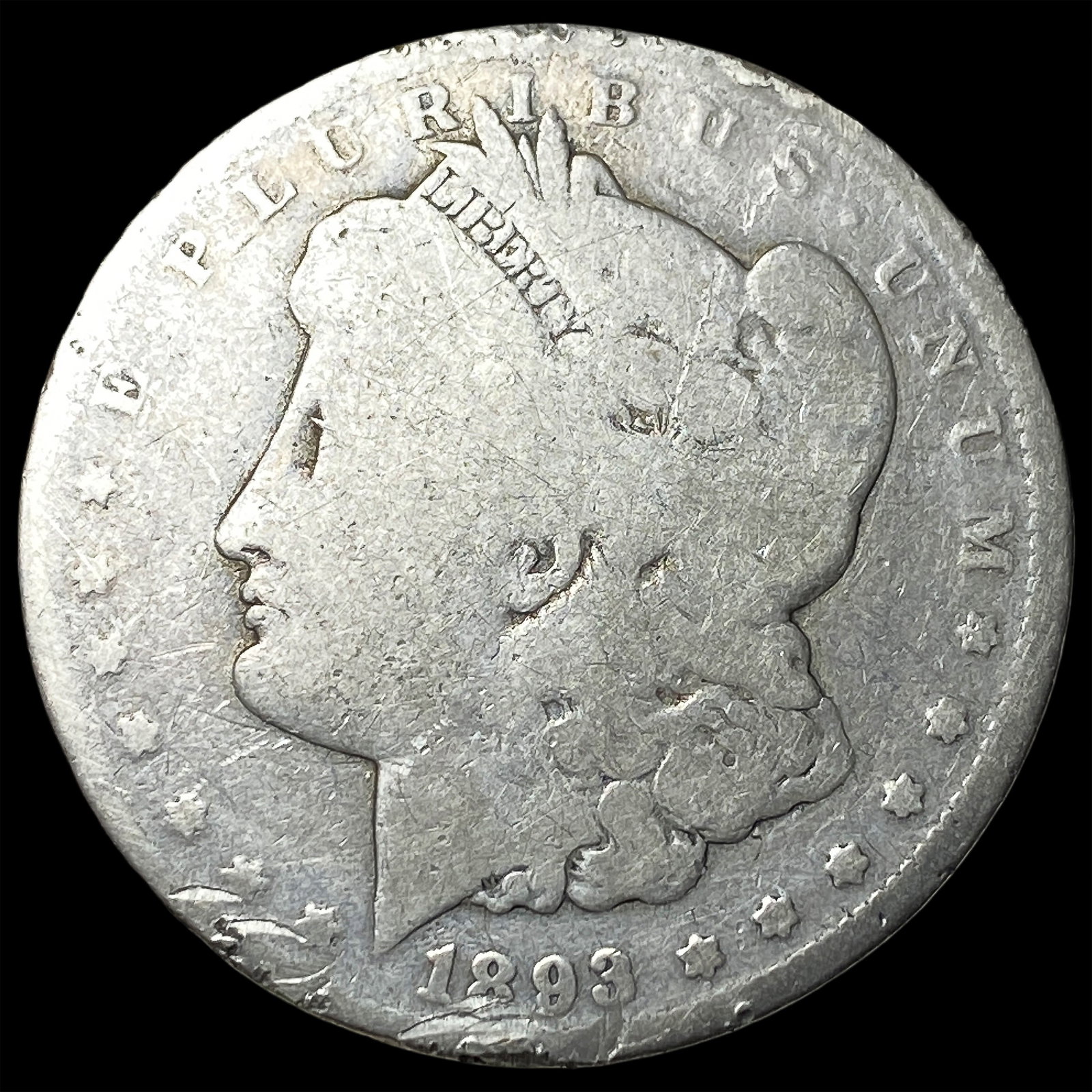 1893-CC Silver Morgan Dollar NICELY CIRCULATED: 1893-CC Silver Morgan Dollar NICELY CIRCULATED