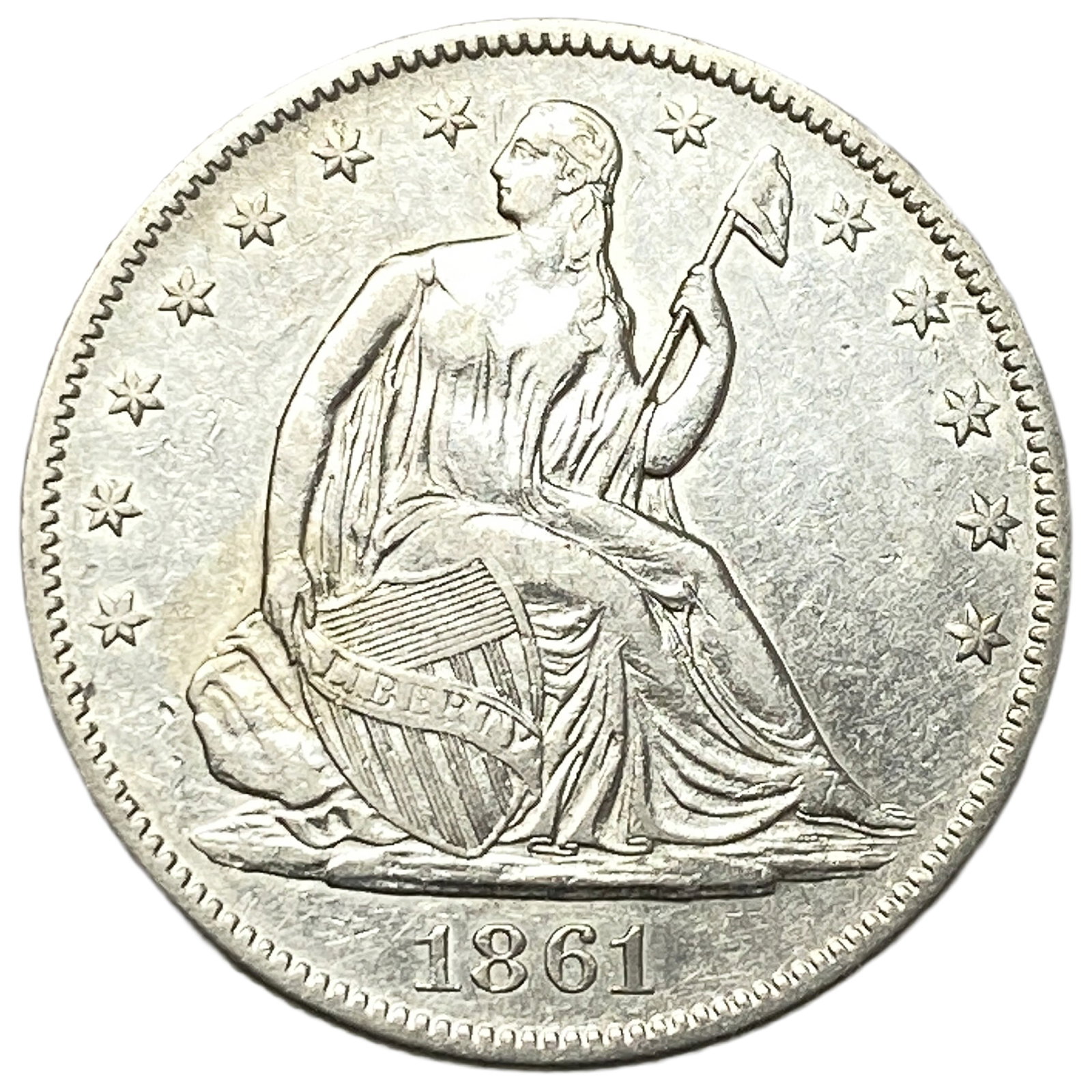 1861 Seated Liberty Half Dollar: 1861 Seated Liberty Half Dollar