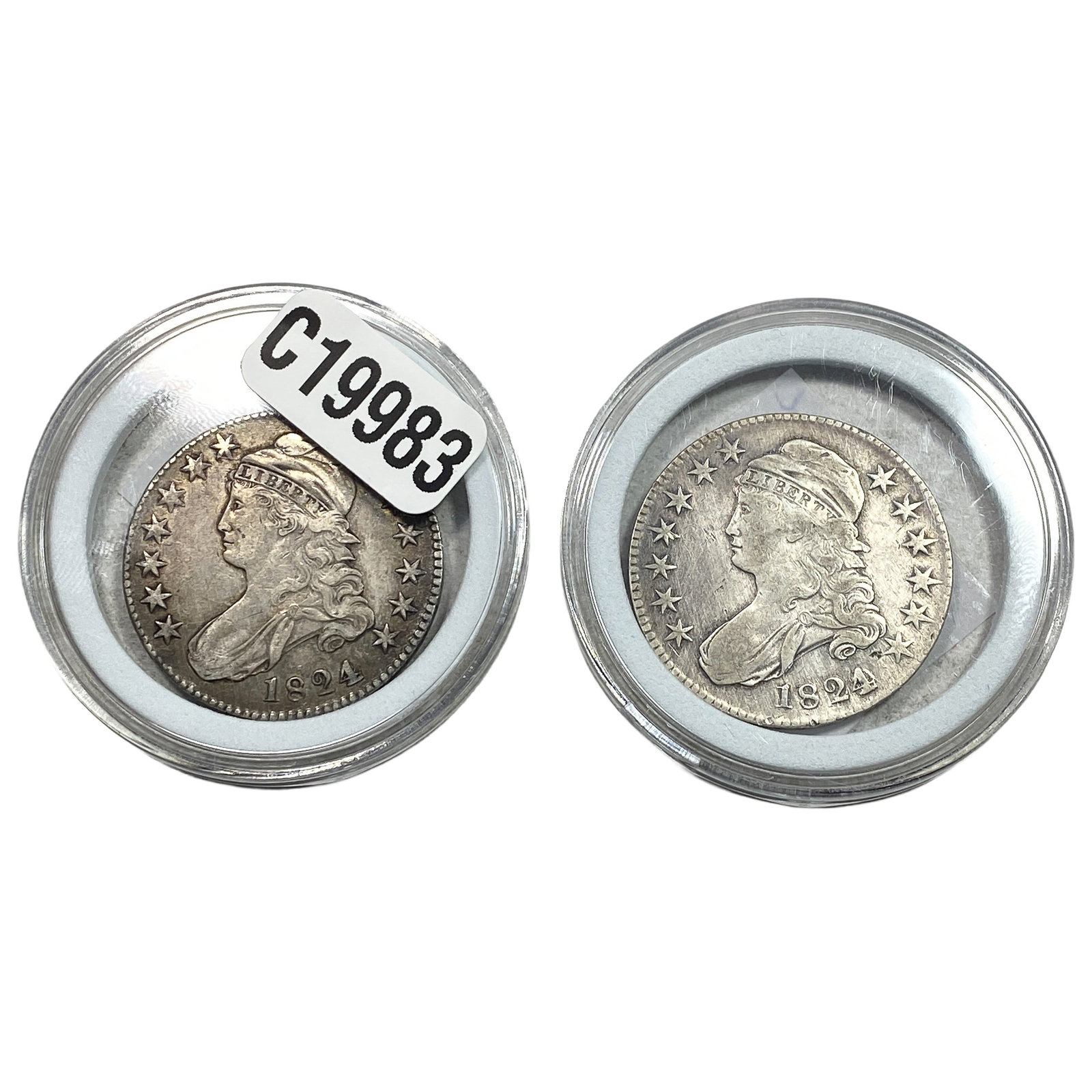 [2 Coins] 1824 Capped Bust Half Dollar (1 of 2)