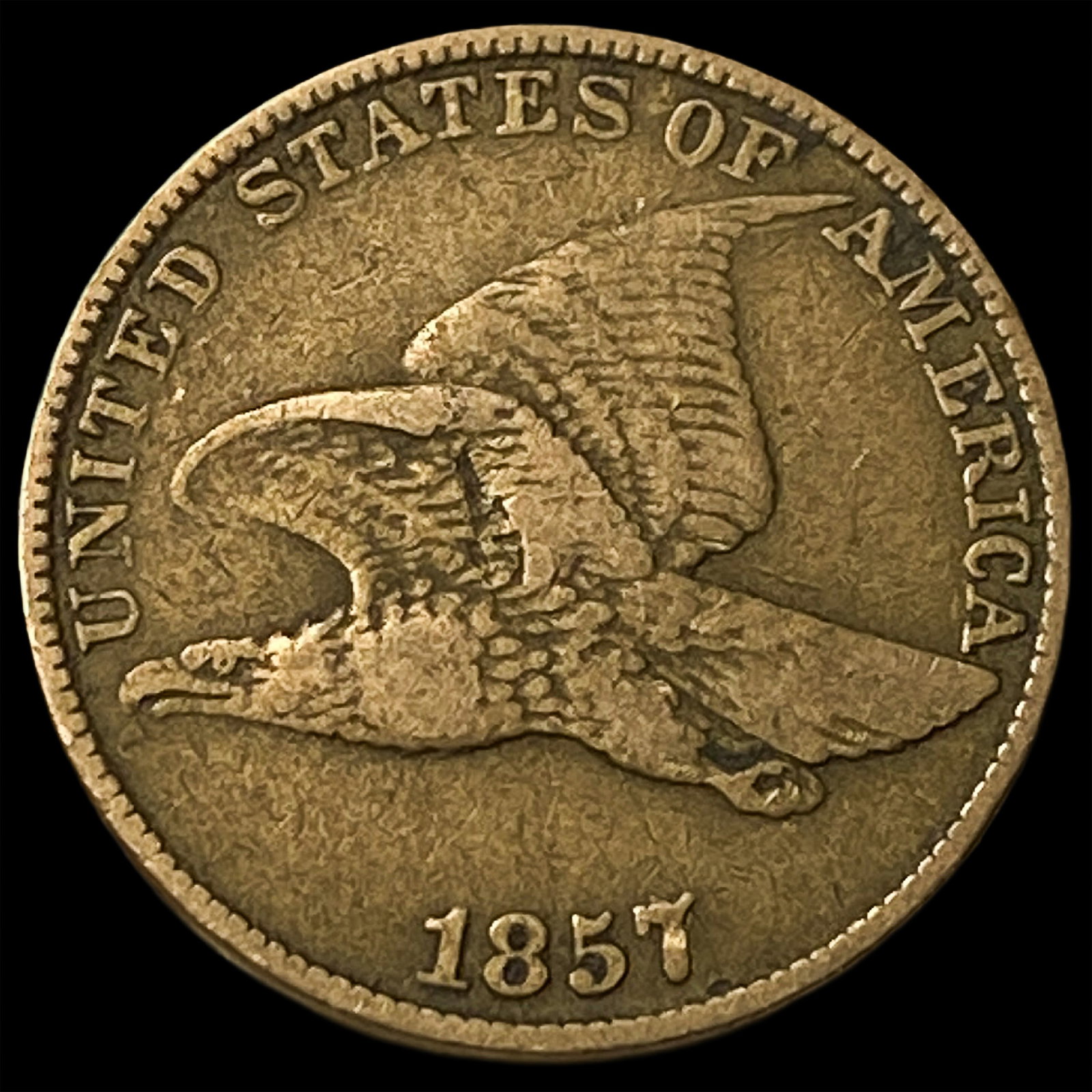 1857 Flying Eagle Cent ABOUT UNCIRCULATED: 1857 Flying Eagle Cent ABOUT UNCIRCULATED