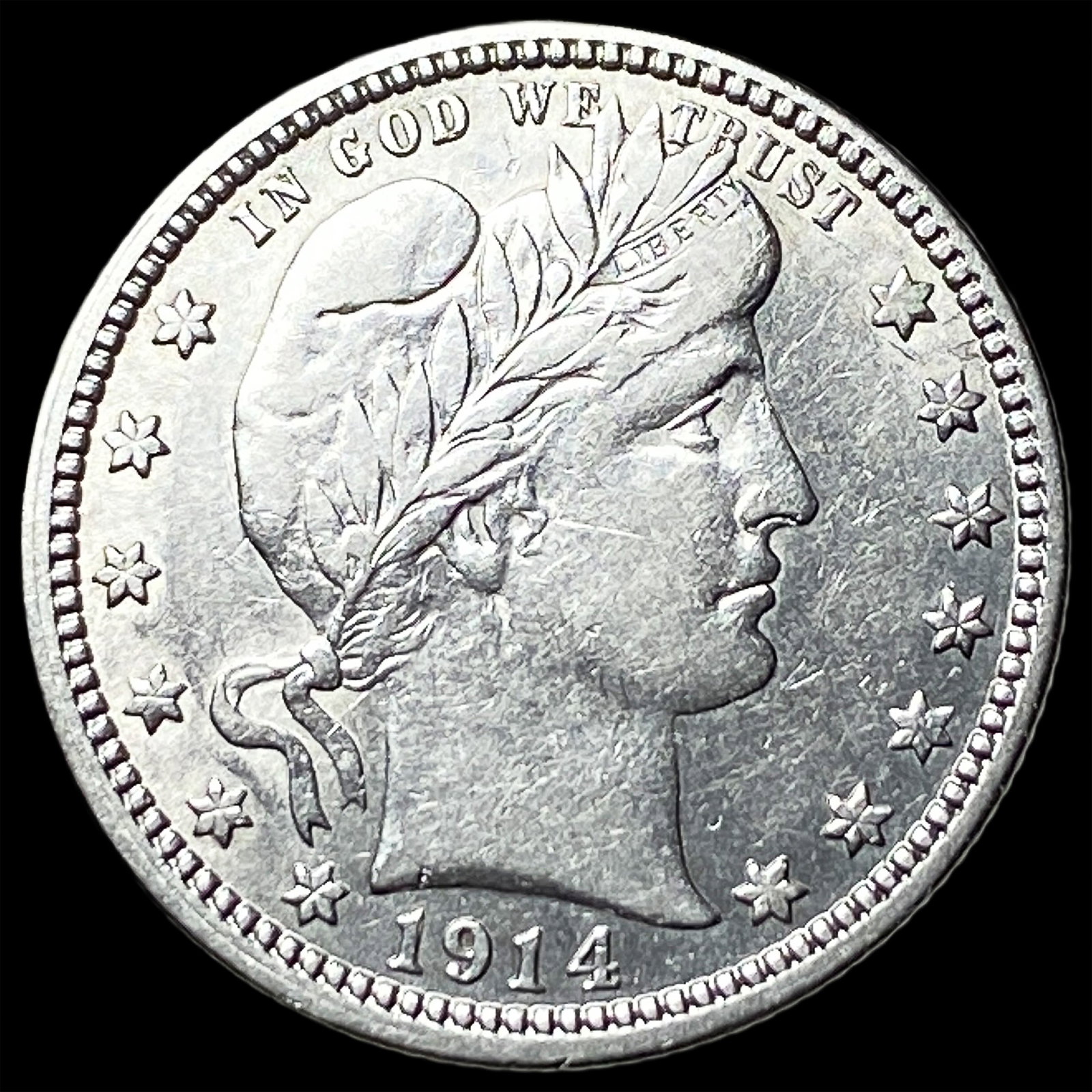 1914 Barber Silver Quarter NEARLY UNCIRCULATED (1 of 2)