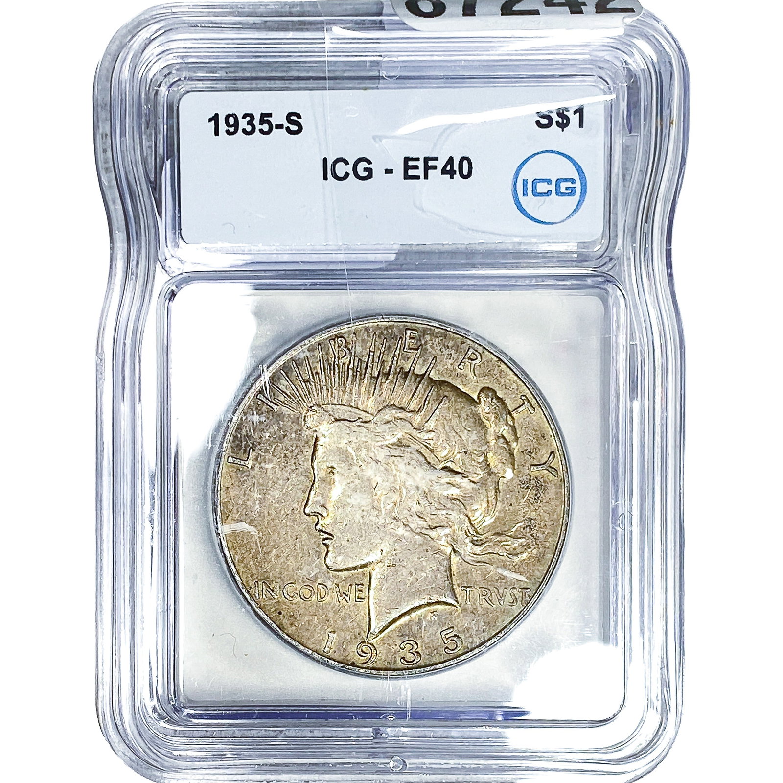 1935-S Silver Peace Dollar ICG EF40 (1 of 2)