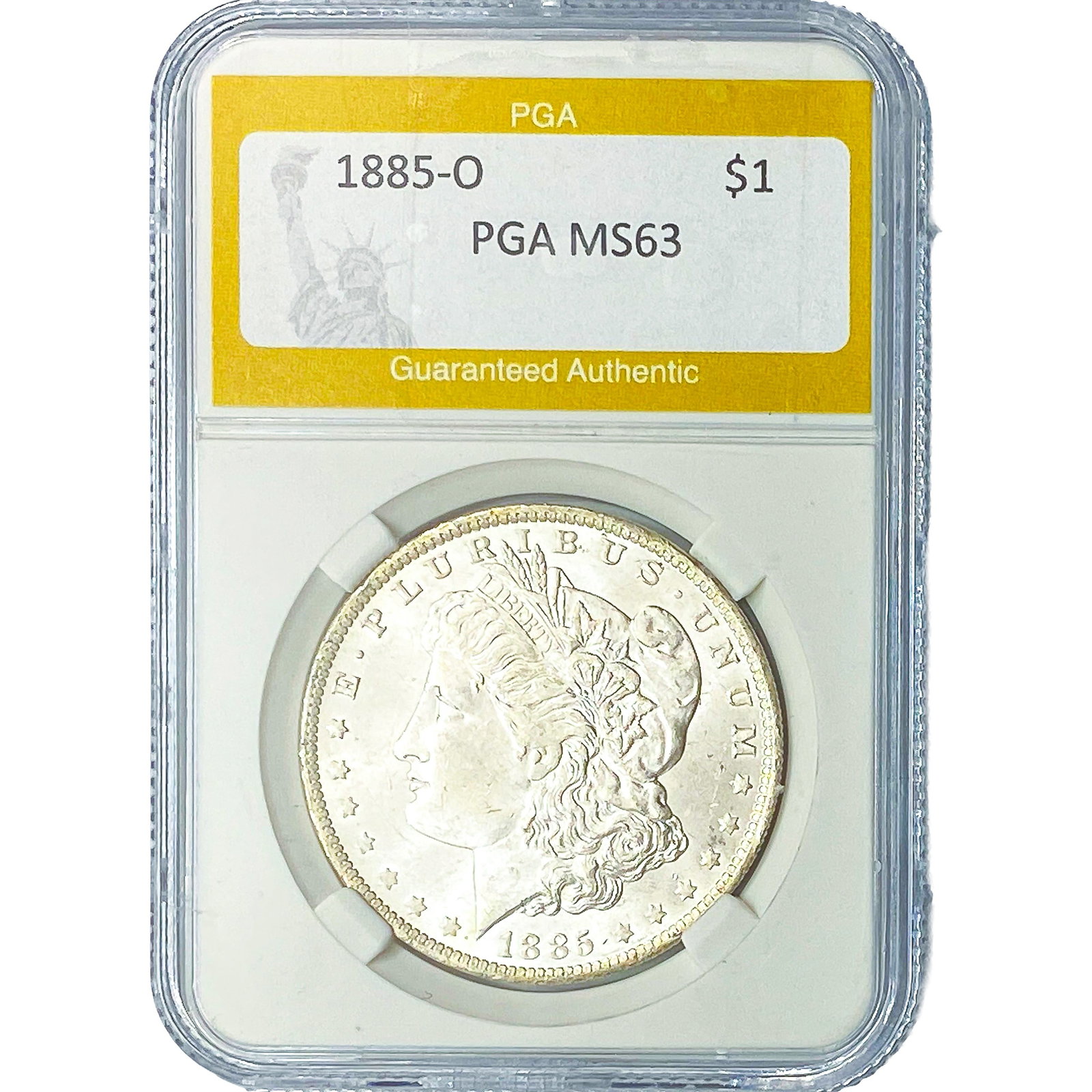 1885-O Morgan Silver Dollar PGA MS63 (1 of 2)