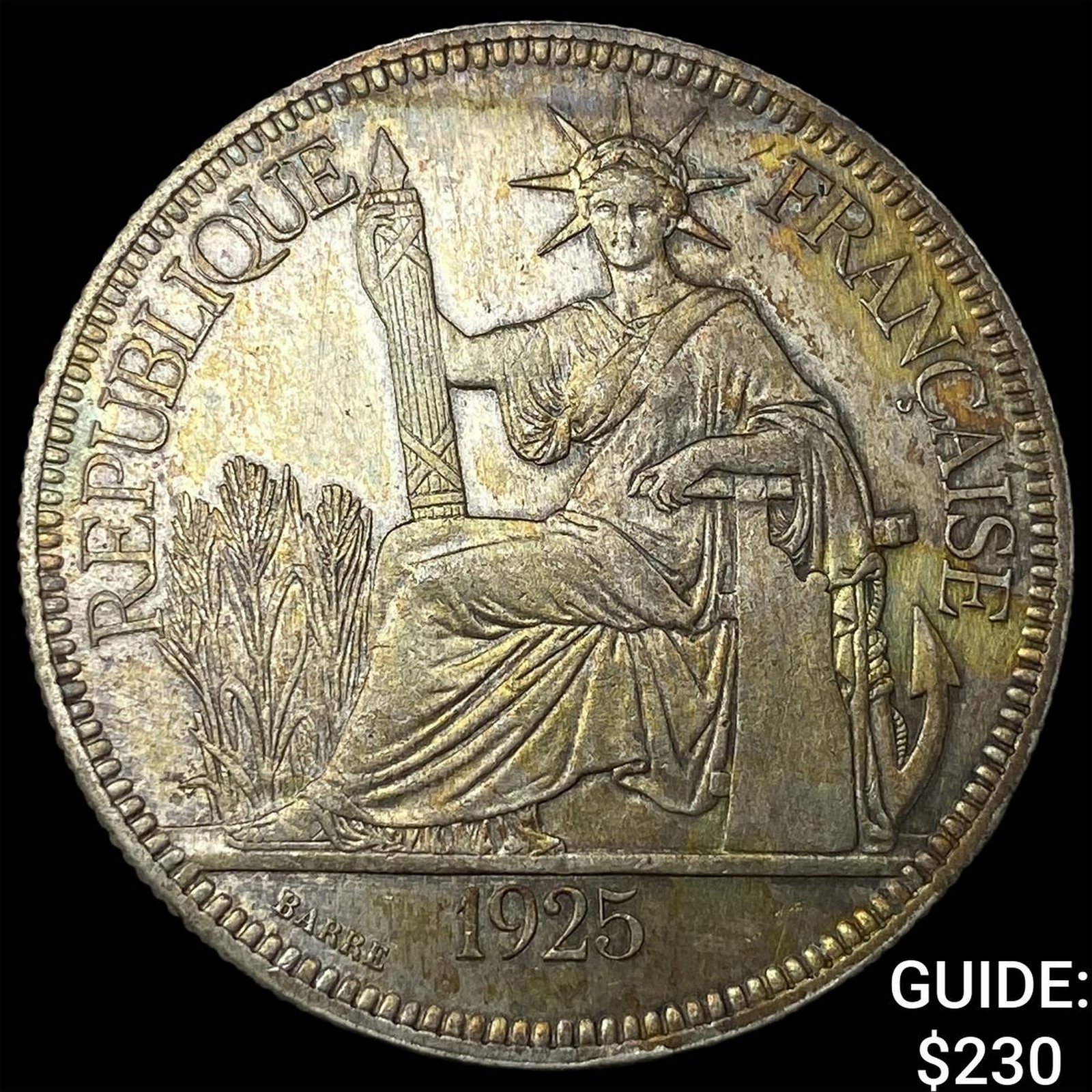 1925 French Indo-China .7813oz Silver Piastre (1 of 2)