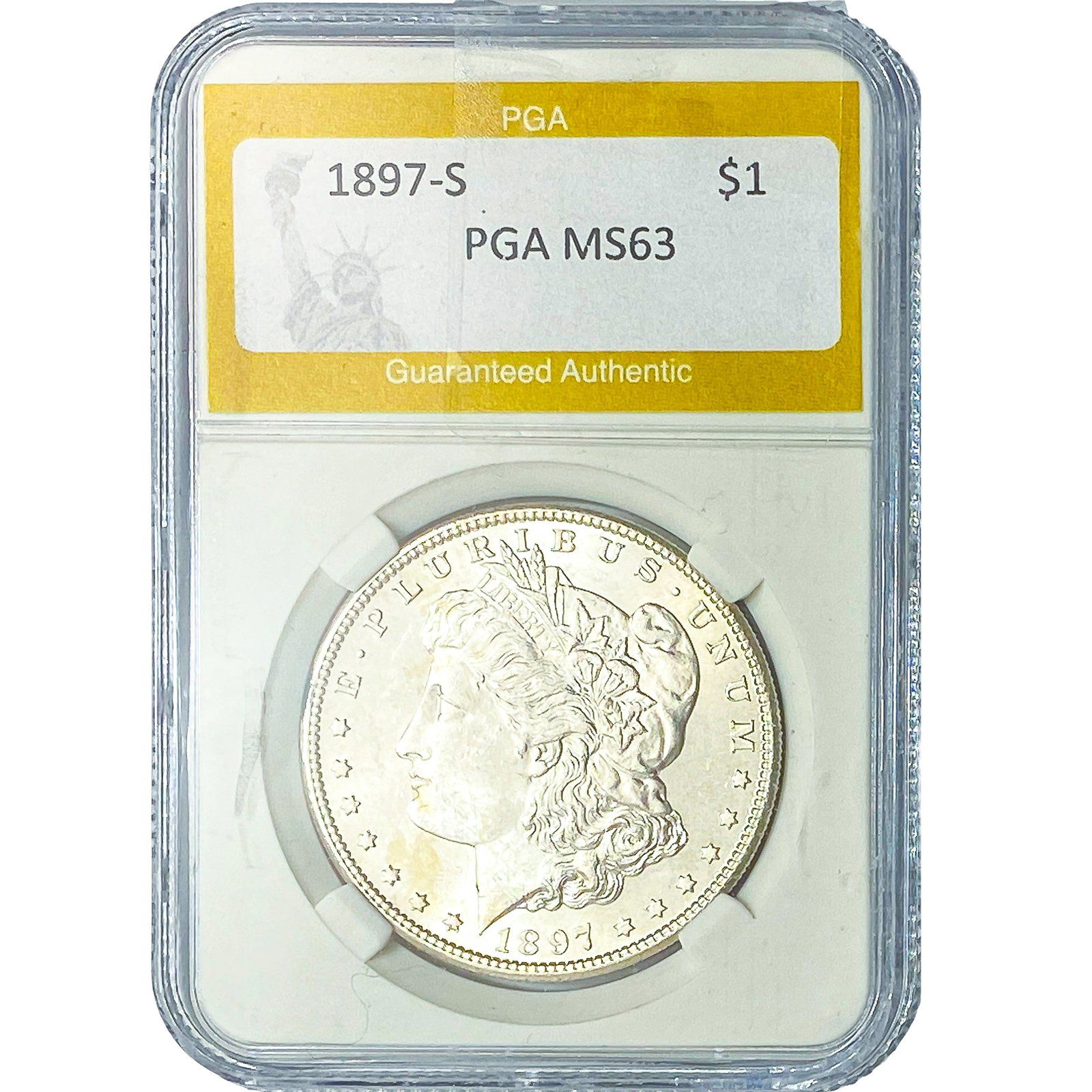1897-S Morgan Silver Dollar PGA MS63 (1 of 2)