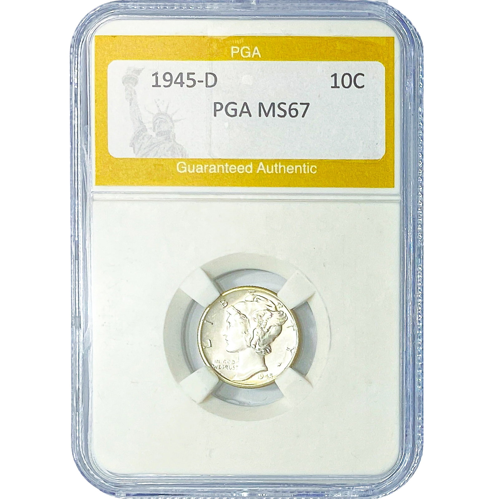 1945-D Mercury Silver Dime PGA MS67 (1 of 2)