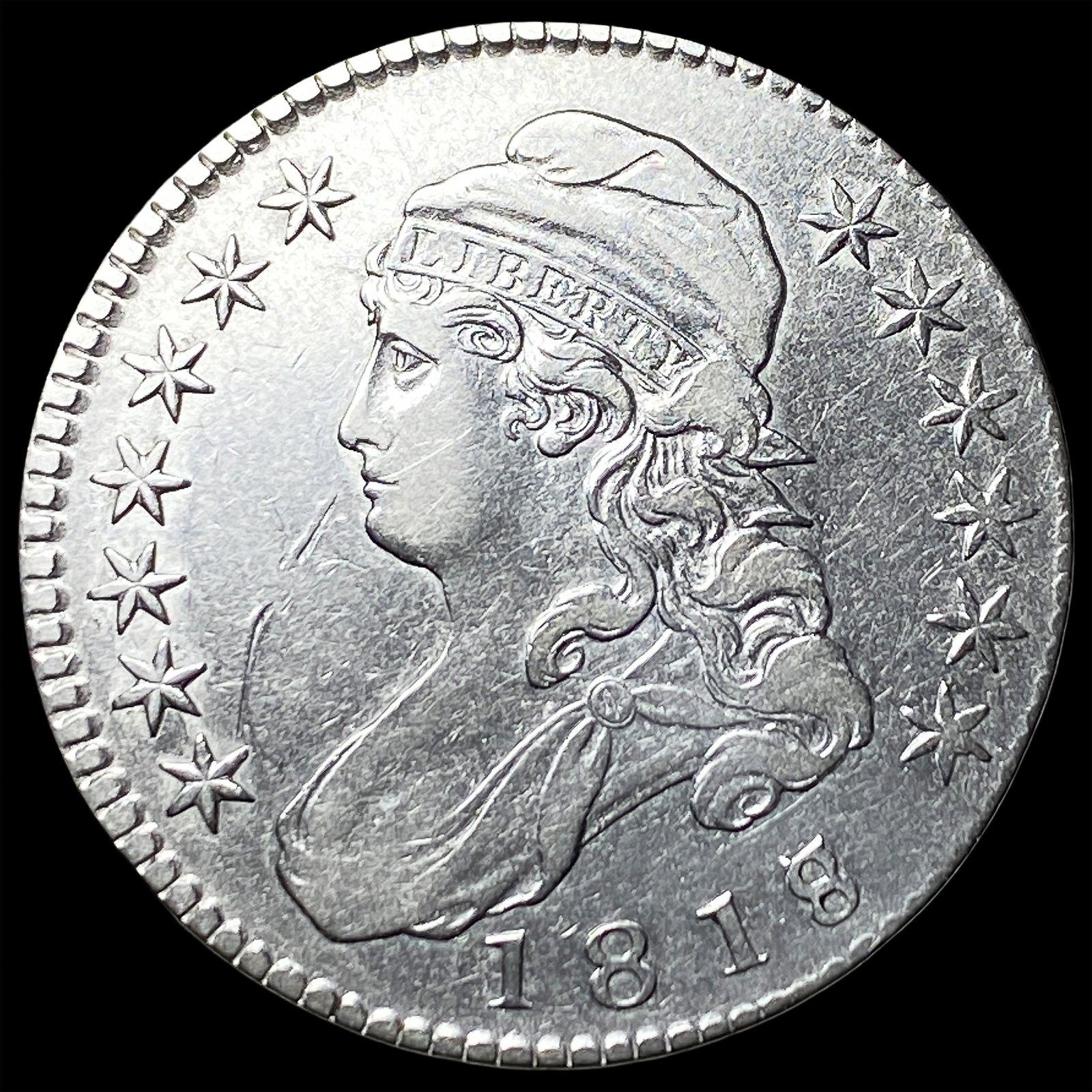 1818 Capped Bust Half Dollar NEARLY UNCIRCULATED (1 of 2)