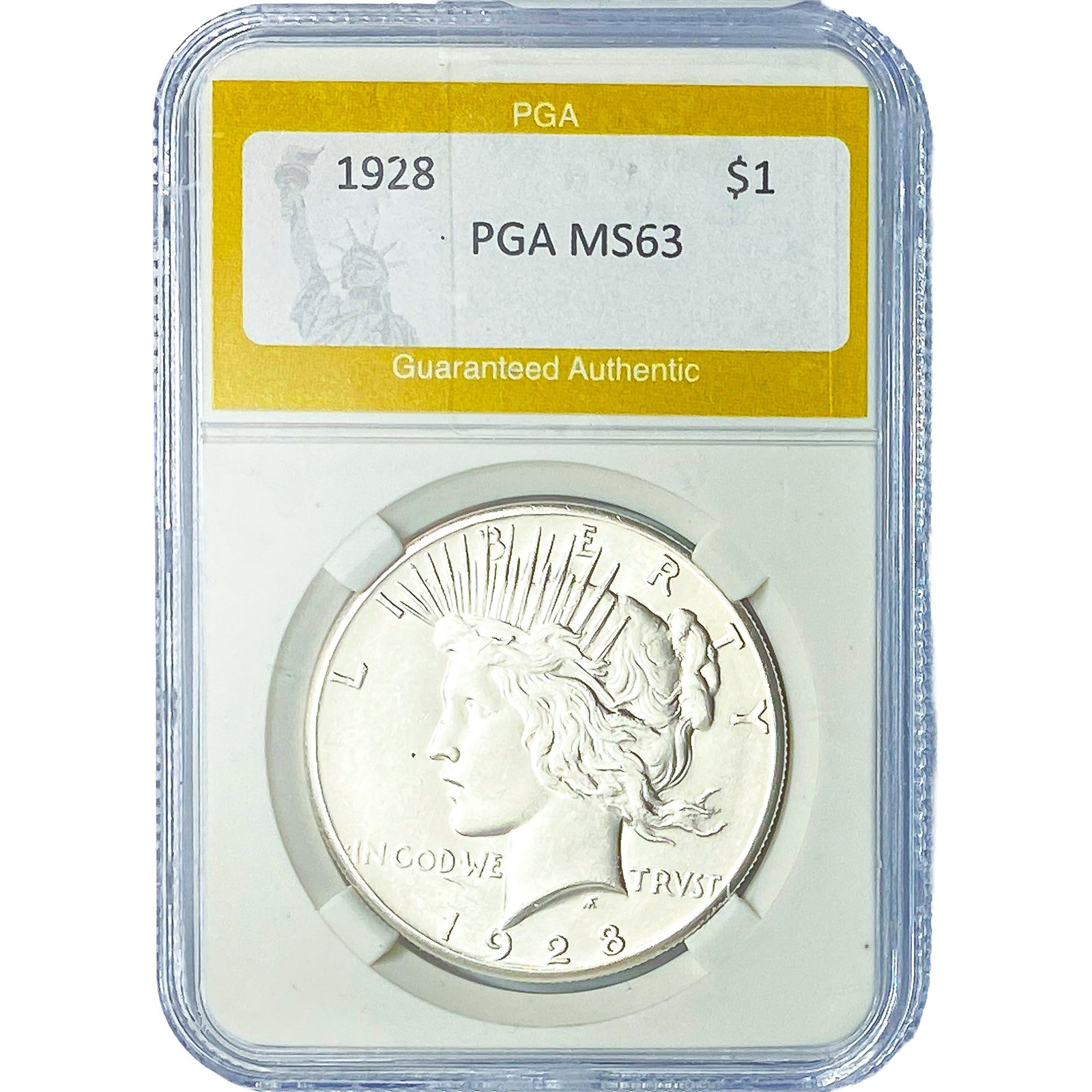 1928 Silver Peace Dollar PGA MS63 (1 of 2)