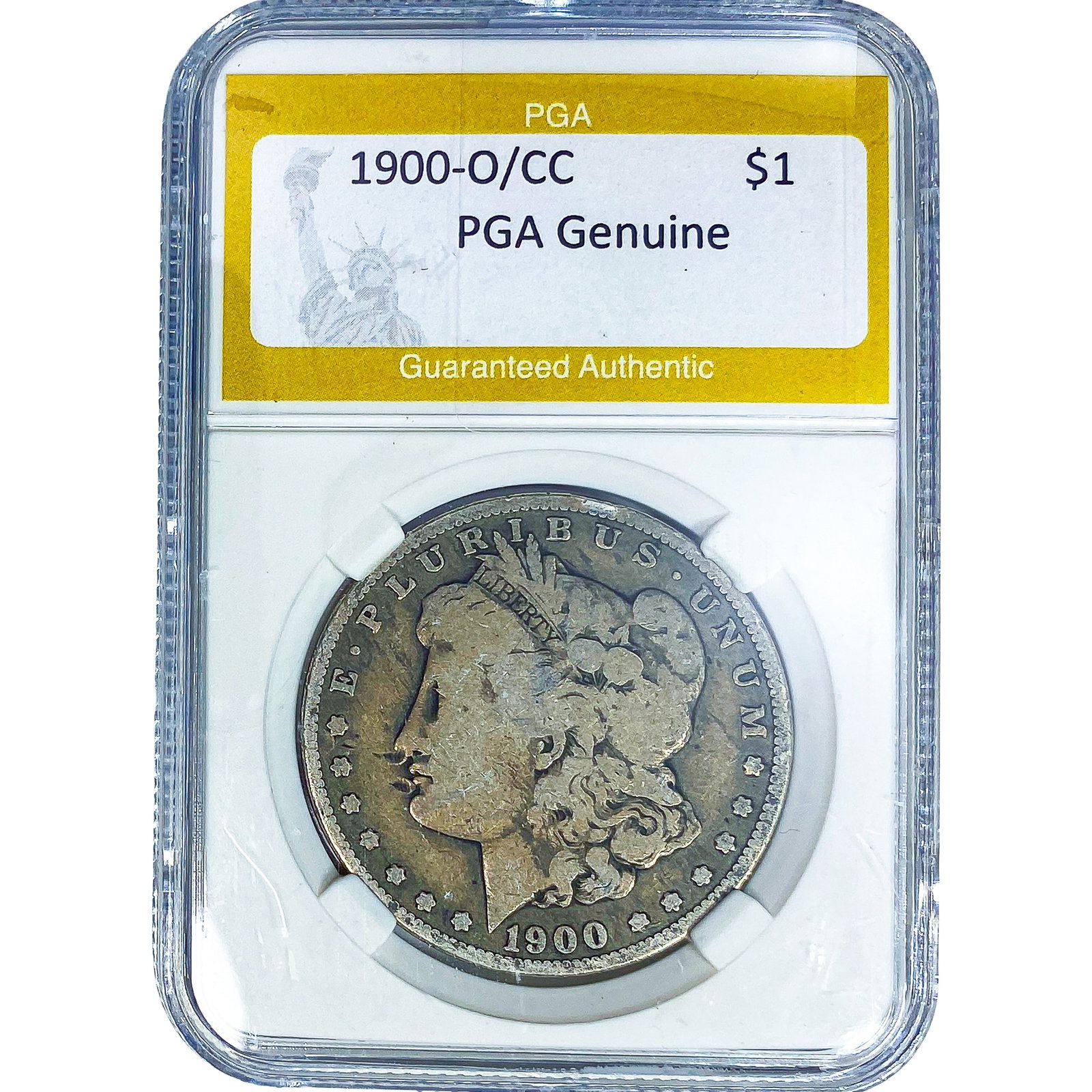 1900-O/CC Morgan Silver Dollar PGA Genuine (1 of 2)