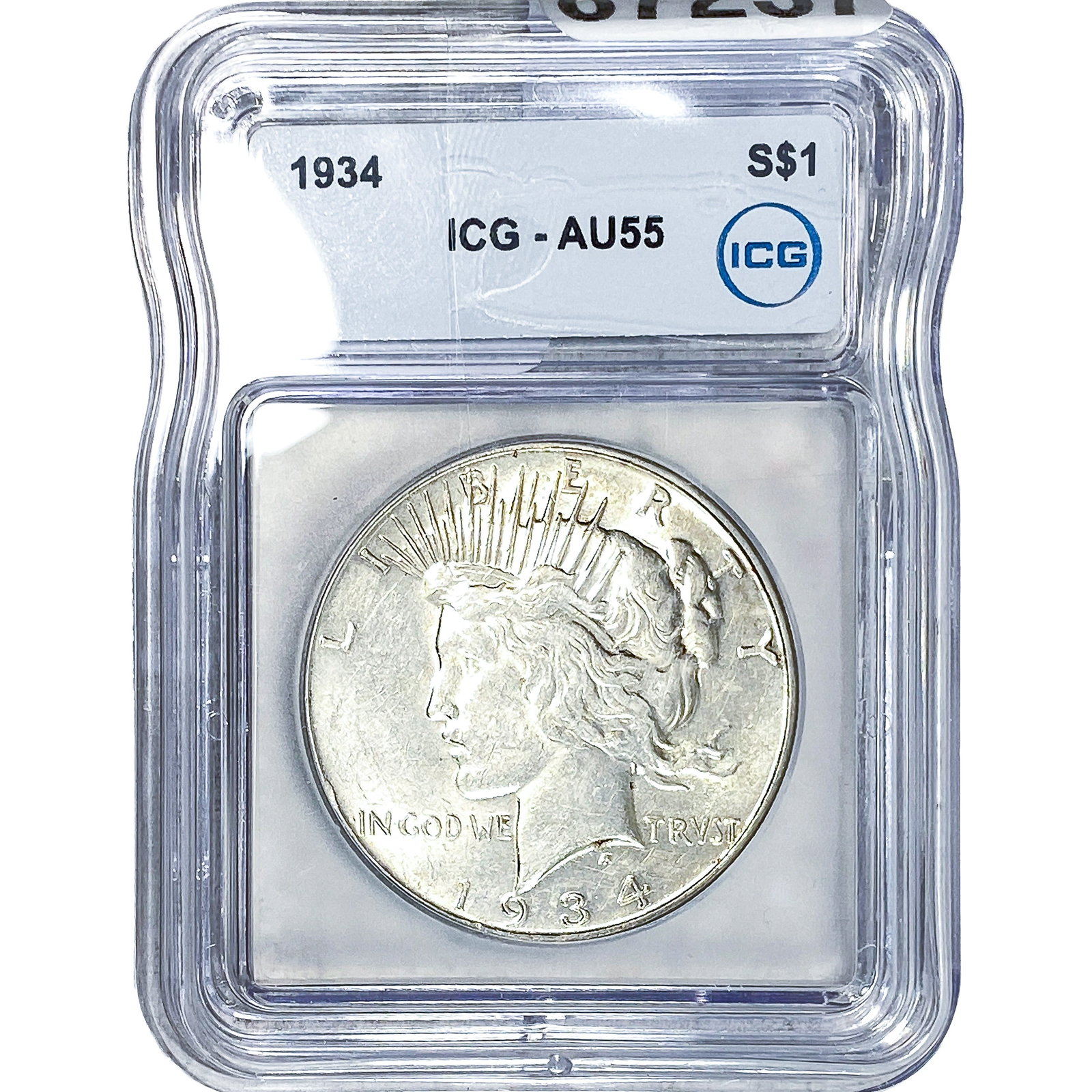 1934 Silver Peace Dollar ICG AU55 (1 of 2)