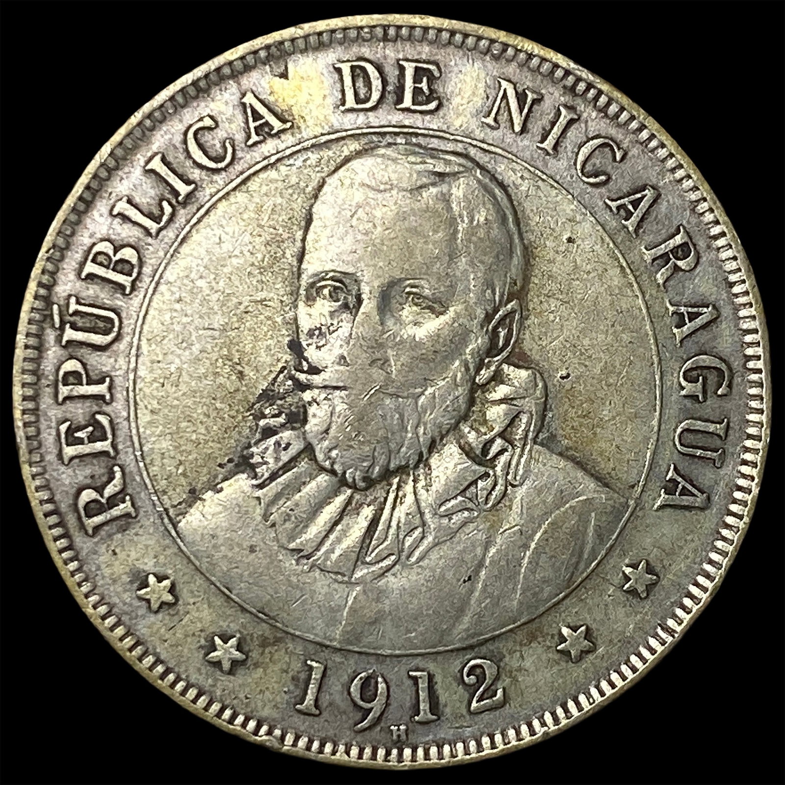 1912 Nicaragua Silver 50 Centavos (1 of 2)
