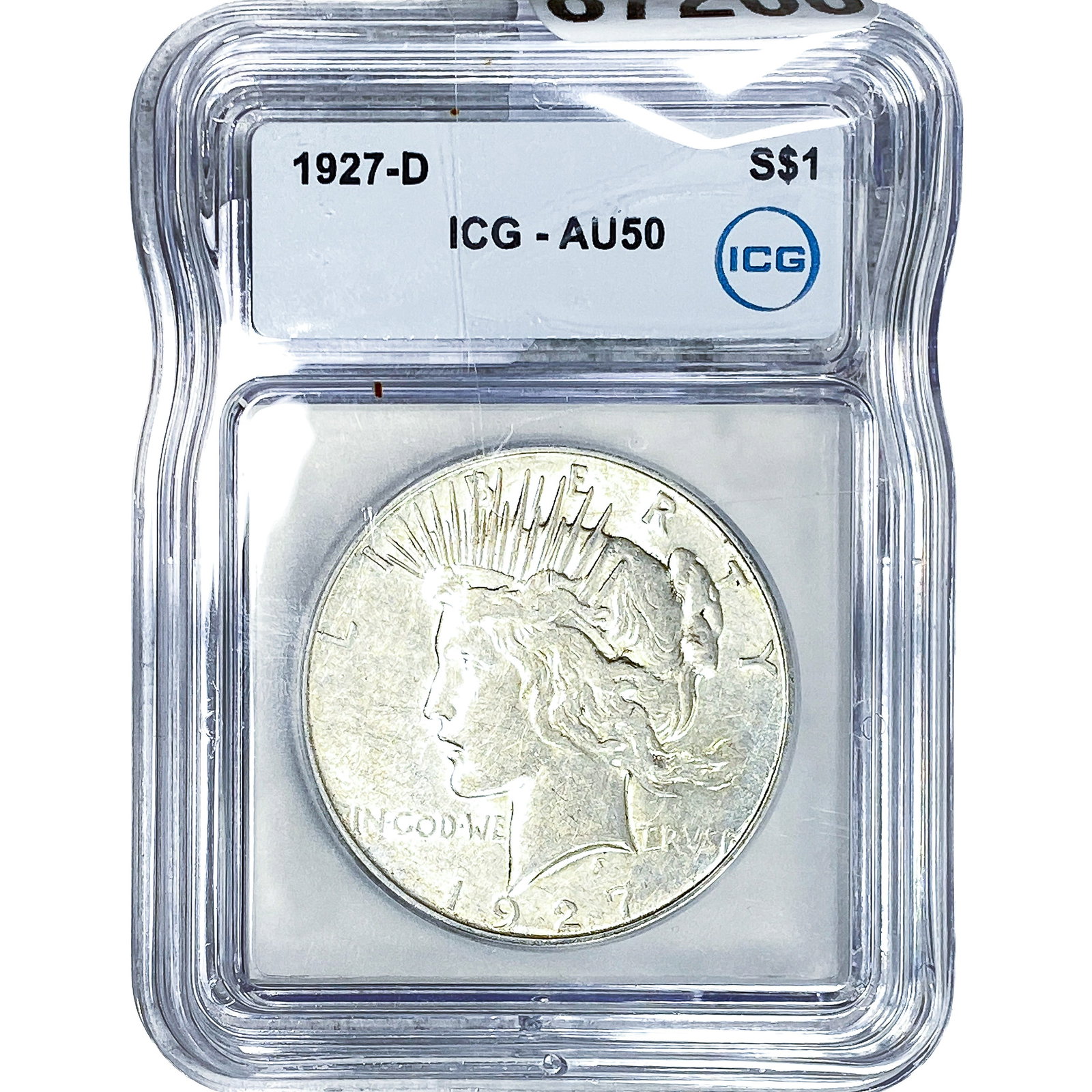 1927-D Silver Peace Dollar ICG AU50 (1 of 2)