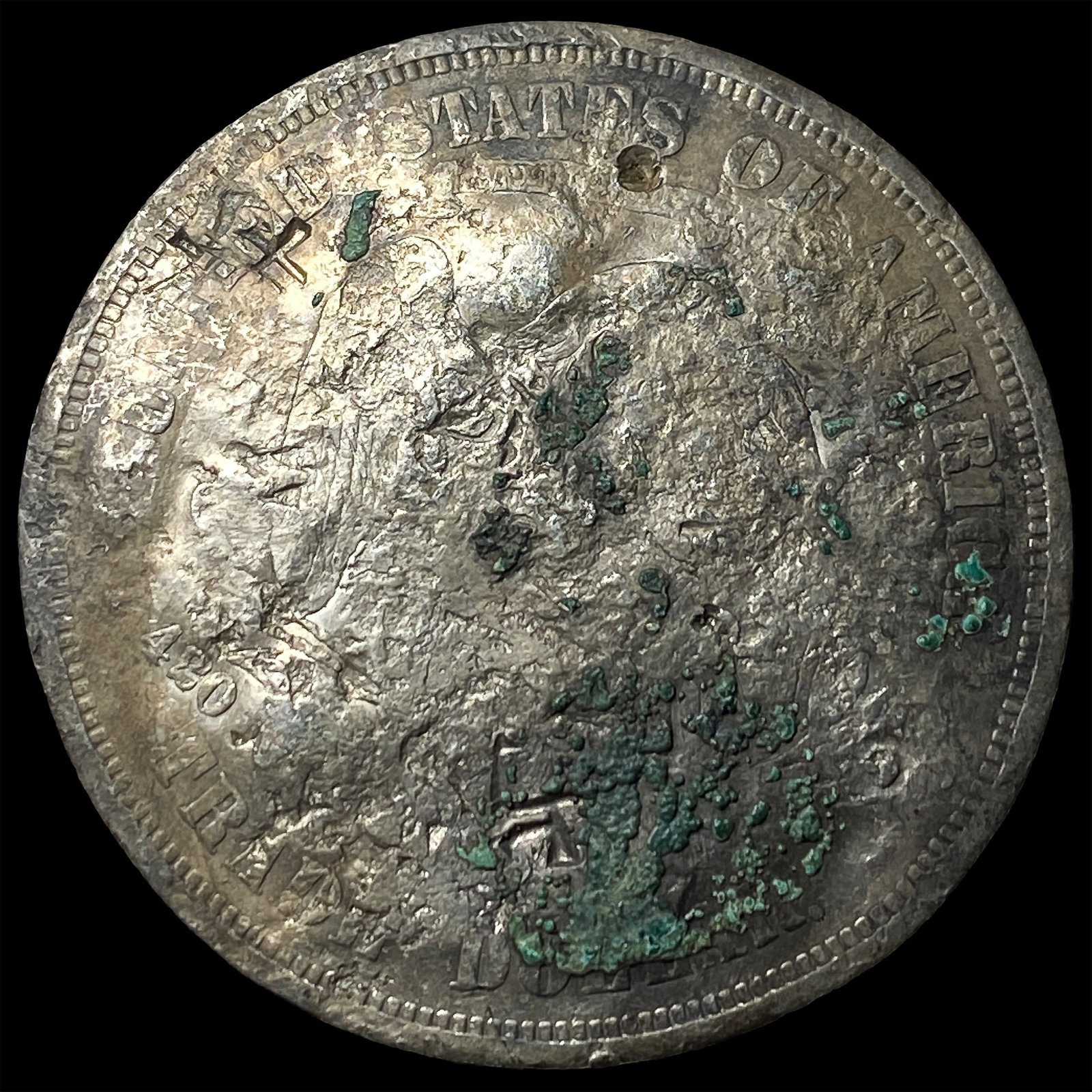 1875-S Silver Trade Dollar (heavily altered) HIGH GRADE (1 of 2)
