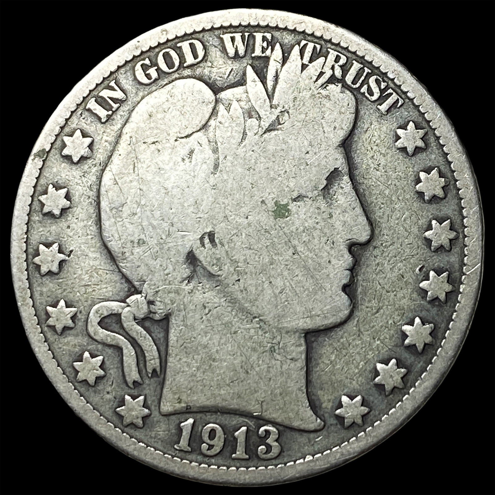 1913-S Silver Barber Half Dollar HIGH GRADE: 1913-S Silver Barber Half Dollar HIGH GRADE