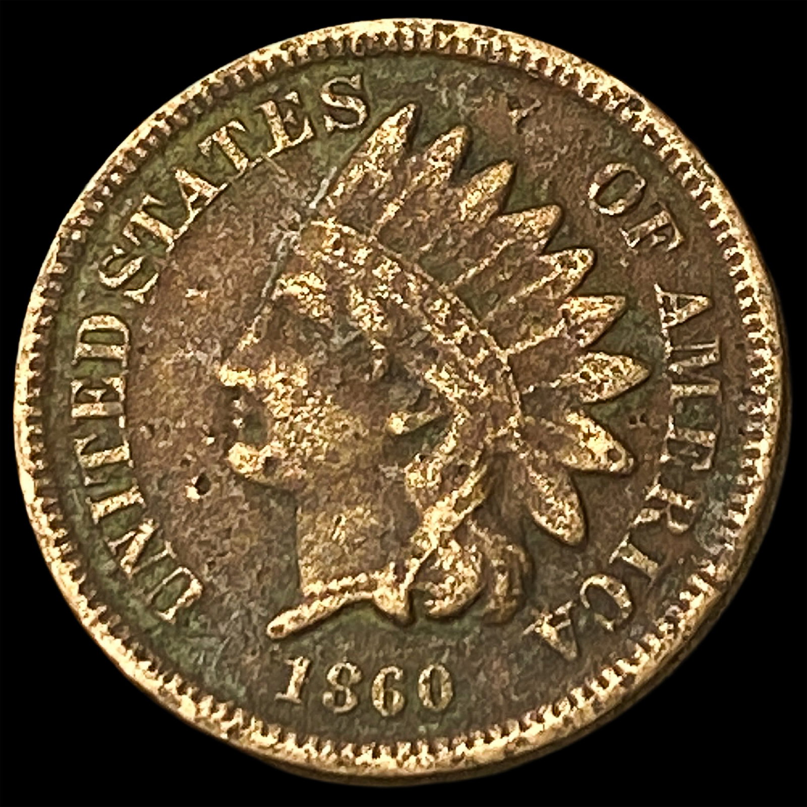1860 Copper-Nickel Indian Head Cent NEARLY UNCIRCULATED: 1860 Copper-Nickel Indian Head Cent NEARLY UNCIRCULATED