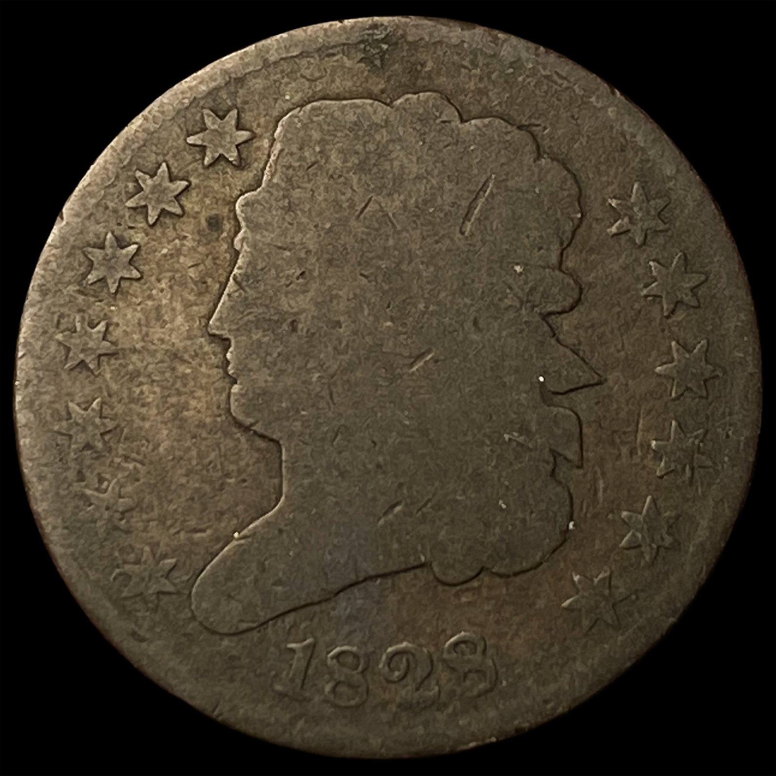 1828 Classic Head Half Cent LIGHTLY CIRCULATED: 1828 Classic Head Half Cent LIGHTLY CIRCULATED