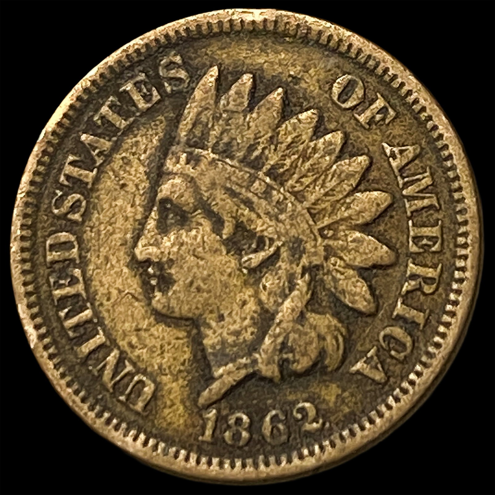 1862 Indian Head Cent NEARLY UNCIRCULATED (1 of 2)