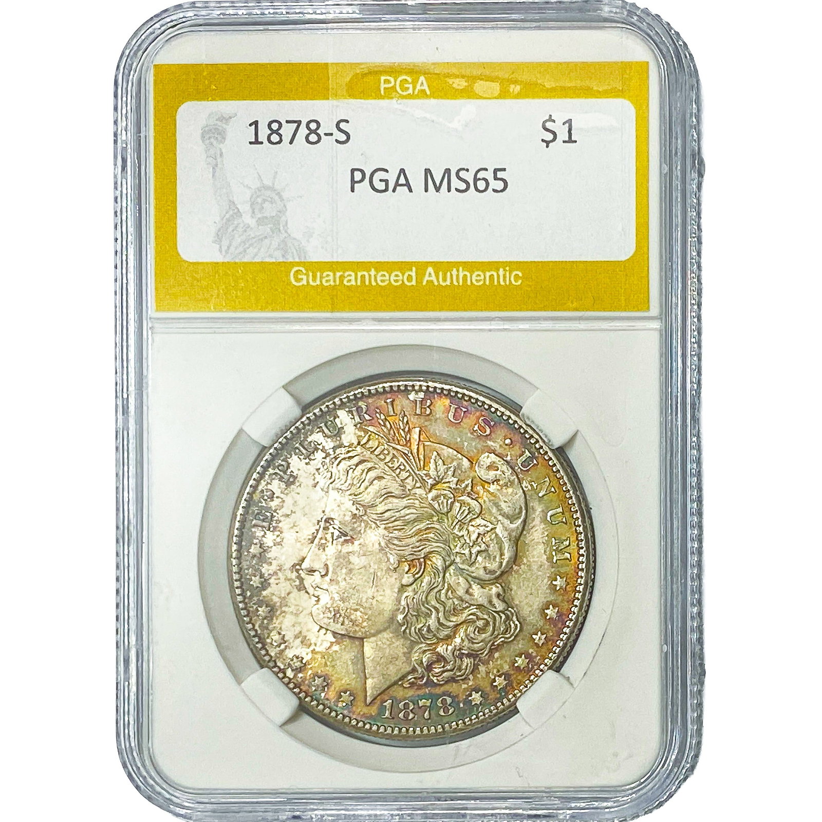 1878-S Morgan Silver Dollar PGA MS65 (1 of 2)