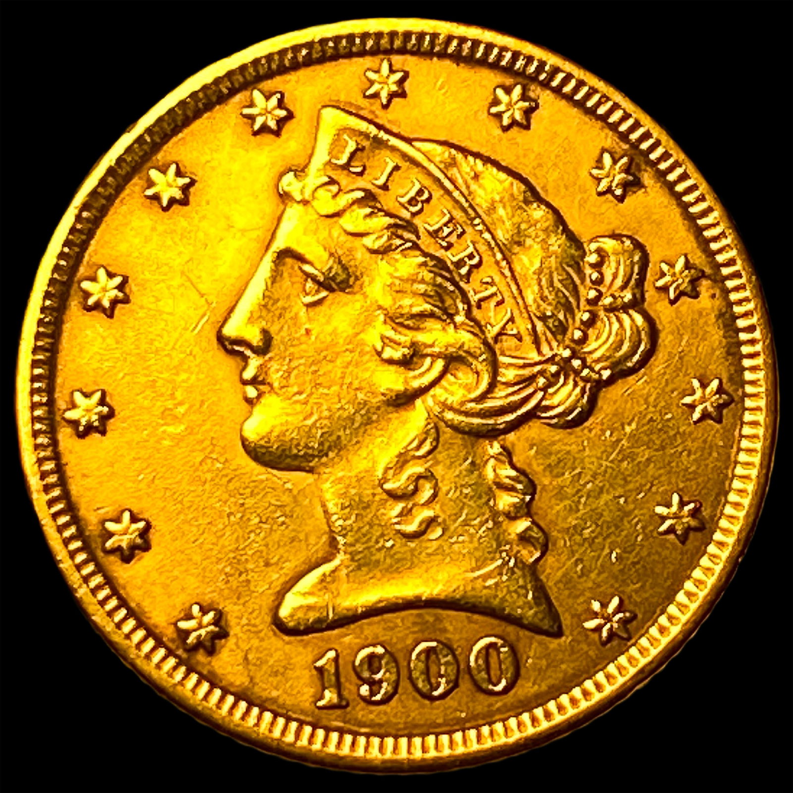 1900 Liberty Head Half Eagle $5 Gold CLOSELY UNCIRCULATED (1 of 2)