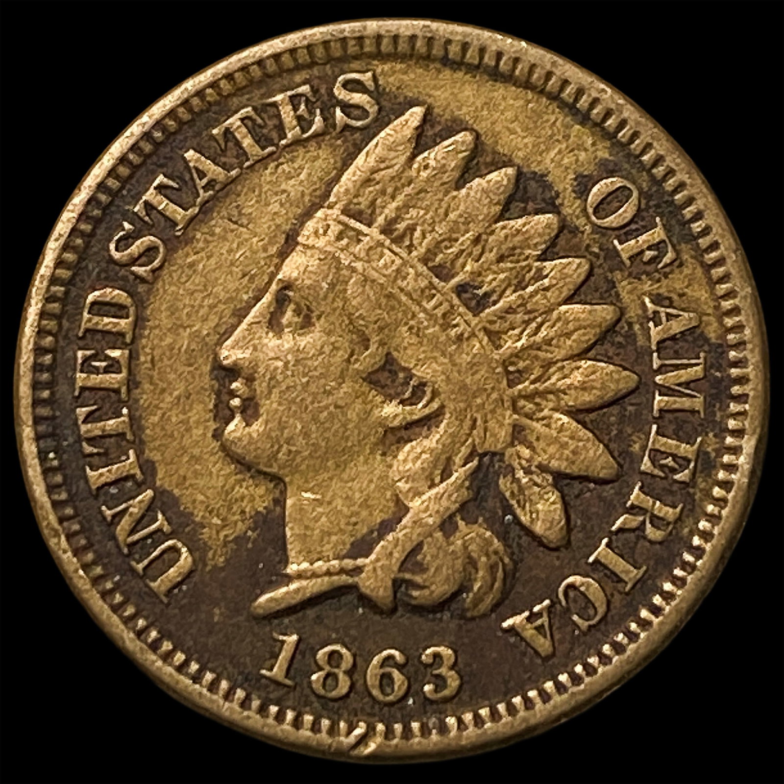 1863 Indian Head Cent NEARLY UNCIRCULATED (1 of 2)