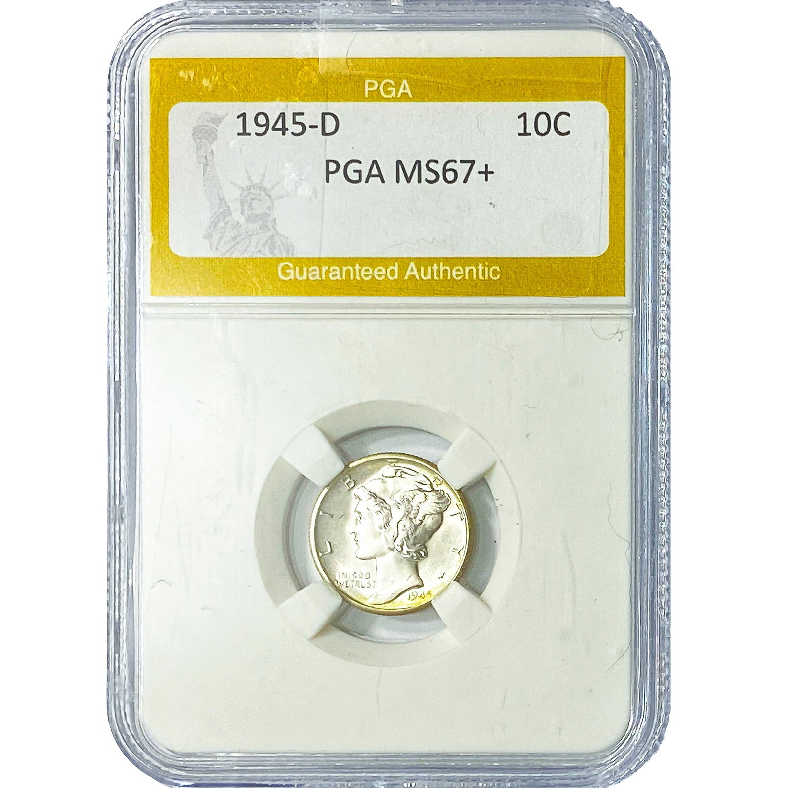 1945-D Mercury Silver Dime PGA MS67+ (1 of 2)