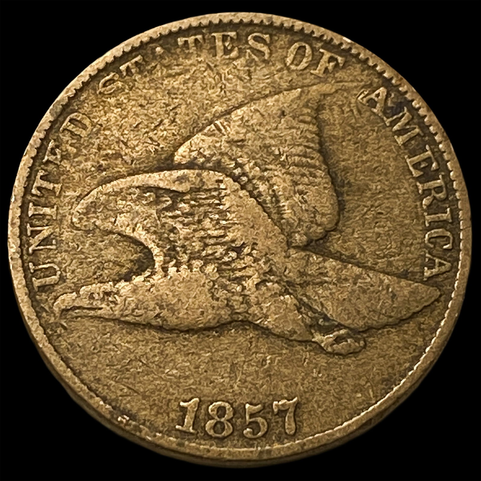 1857 Flying Eagle Cent ABOUT UNCIRCULATED: 1857 Flying Eagle Cent ABOUT UNCIRCULATED