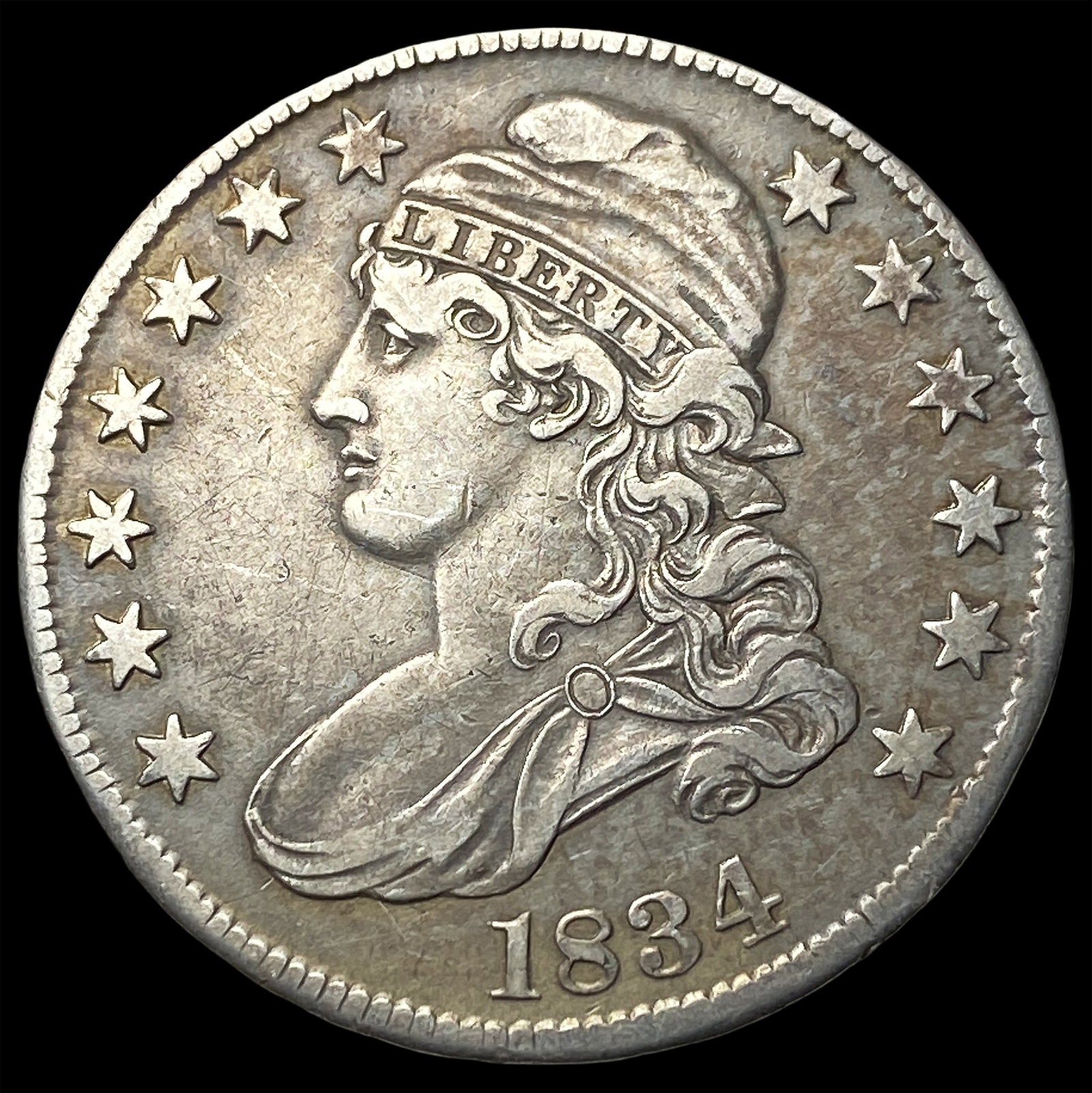 1834 Capped Bust Half Dollar NEARLY UNCIRCULATED (1 of 2)