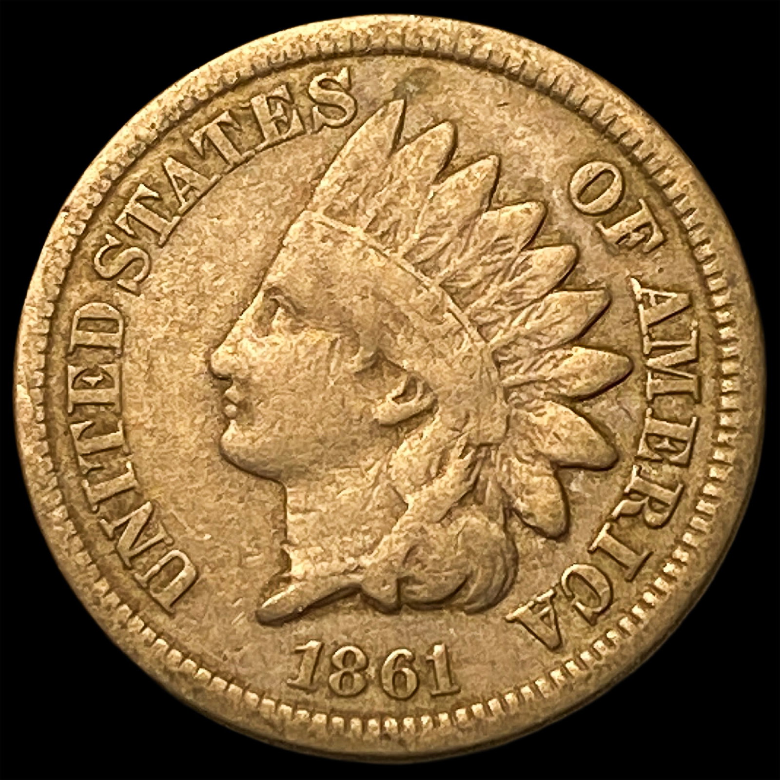 1861 Indian Head Cent NEARLY UNCIRCULATED (1 of 2)