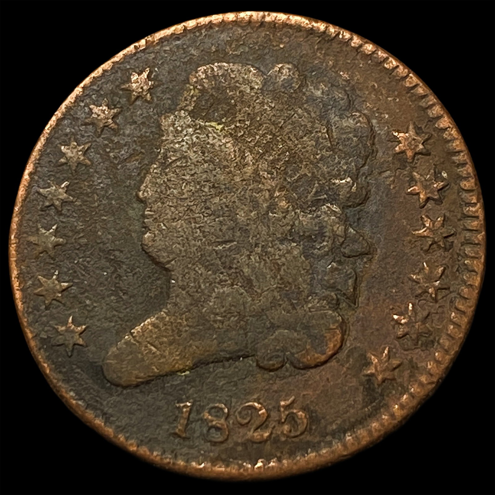 1825 Classic Head Half Cent LIGHTLY CIRCULATED: 1825 Classic Head Half Cent LIGHTLY CIRCULATED