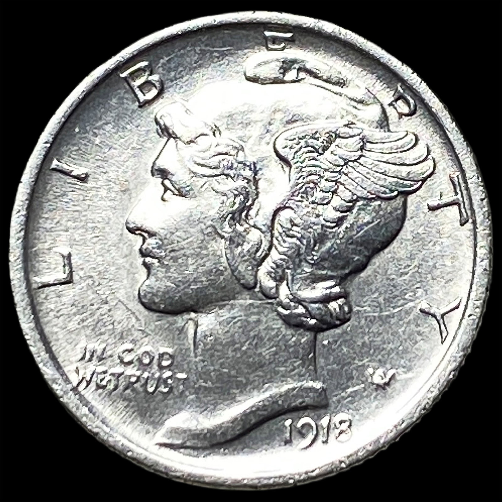 1918-S Silver Mercury Dime UNCIRCULATED: 1918-S Silver Mercury Dime UNCIRCULATED