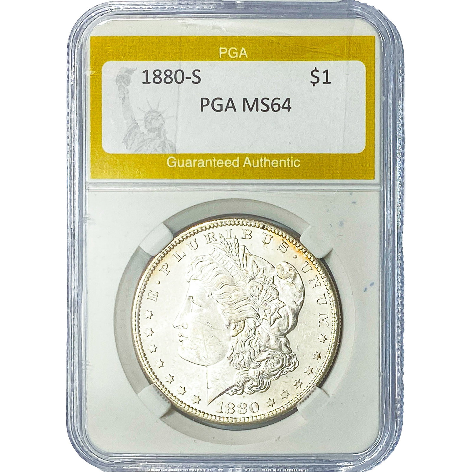 1880-S Morgan Silver Dollar PGA MS64 (1 of 2)