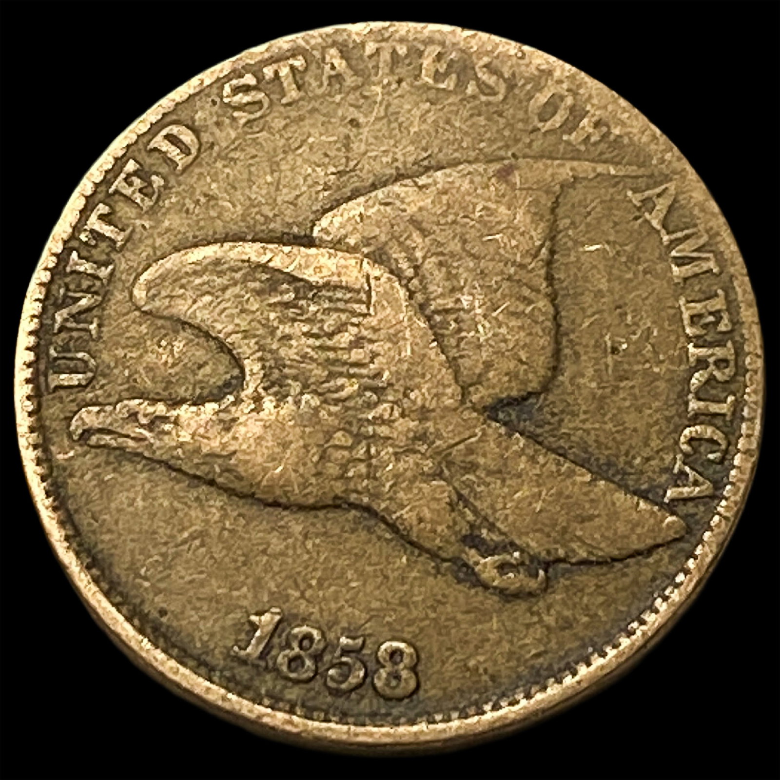 1858 Flying Eagle Cent ABOUT UNCIRCULATED (1 of 2)