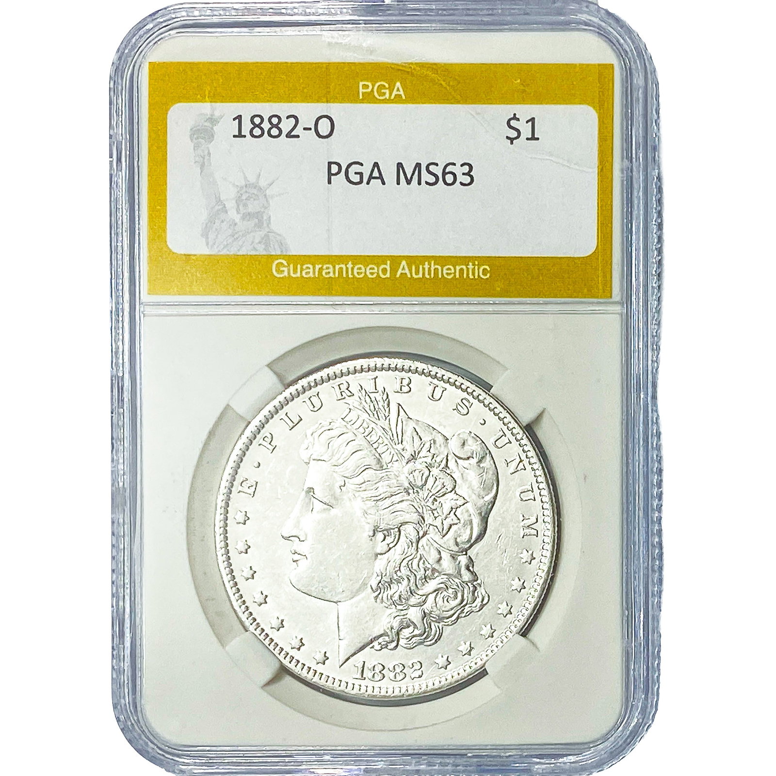 1882-O Morgan Silver Dollar PGA MS63 (1 of 2)