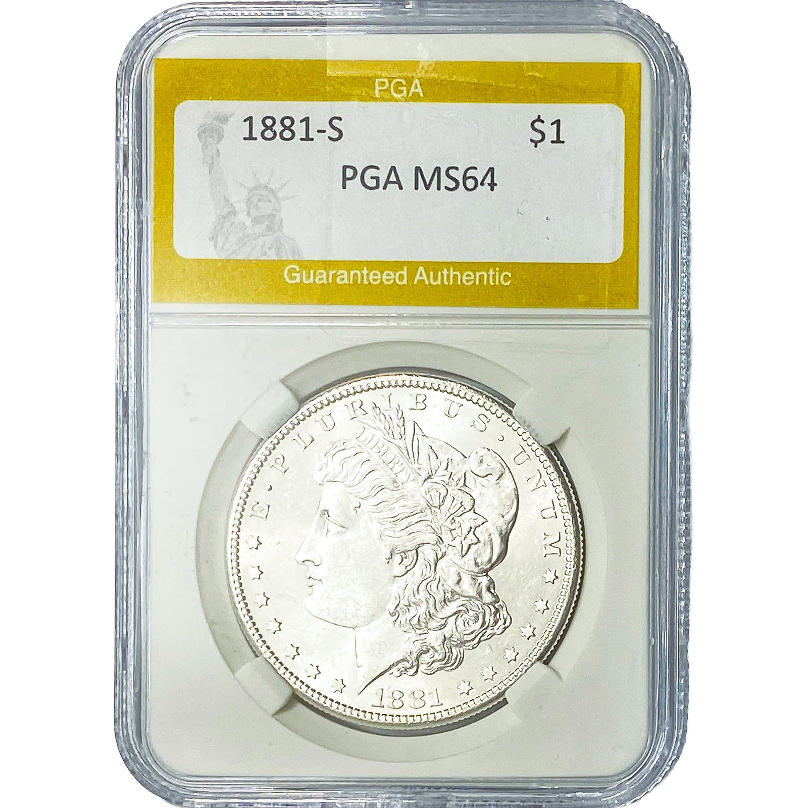 1881-S Morgan Silver Dollar PGA MS64 (1 of 2)
