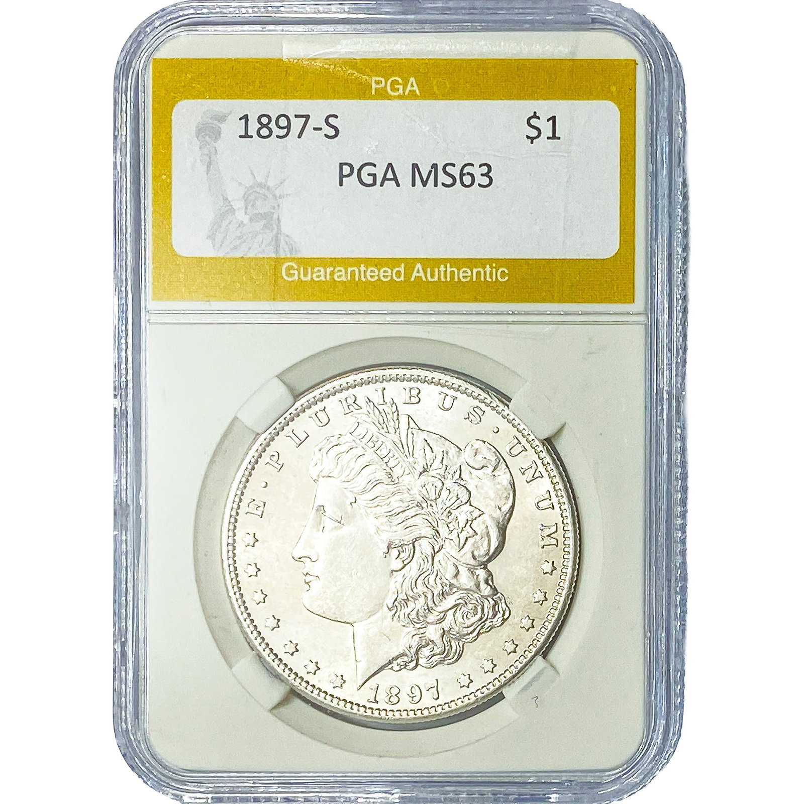 1897-S Morgan Silver Dollar PGA MS63 (1 of 2)