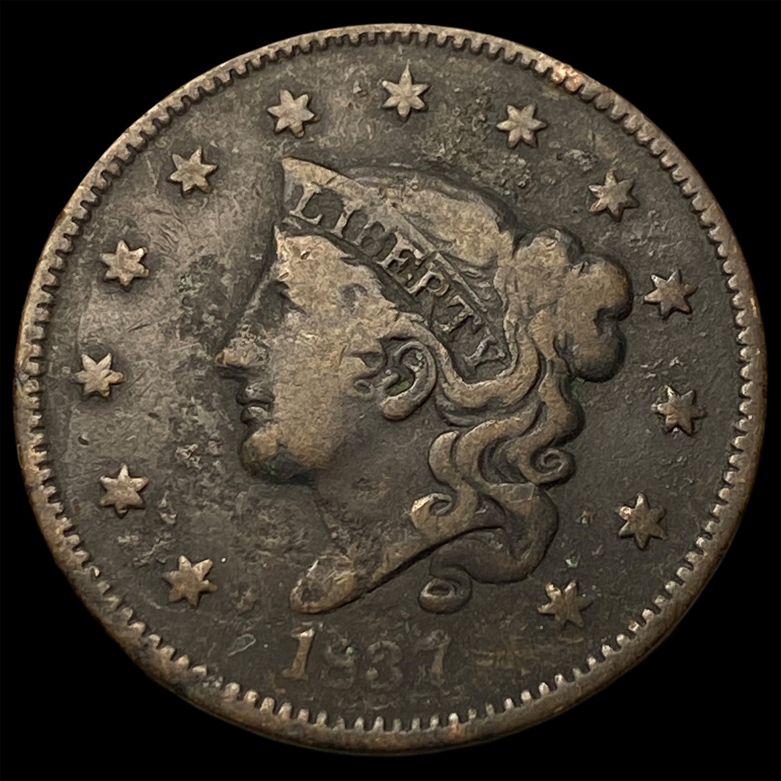 1831 Coronet Head Large Cent NICELY CIRCULATED (1 of 2)