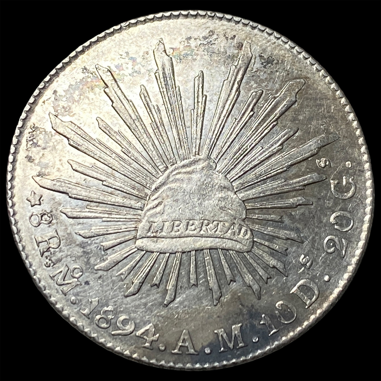 1894-Mo AM Mexico Silver 8 Reales CLOSELY UNCIRCULATED (1 of 2)