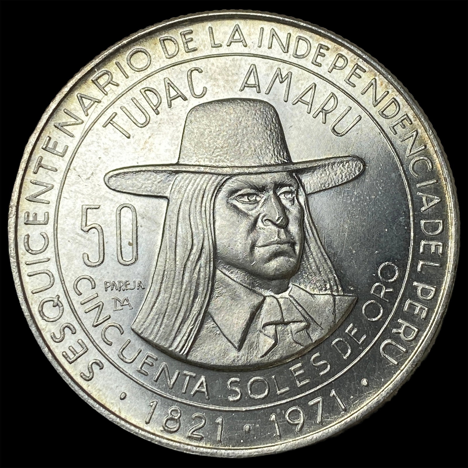 1971 Peru Silver 50 Soles De Oro (1 of 2)