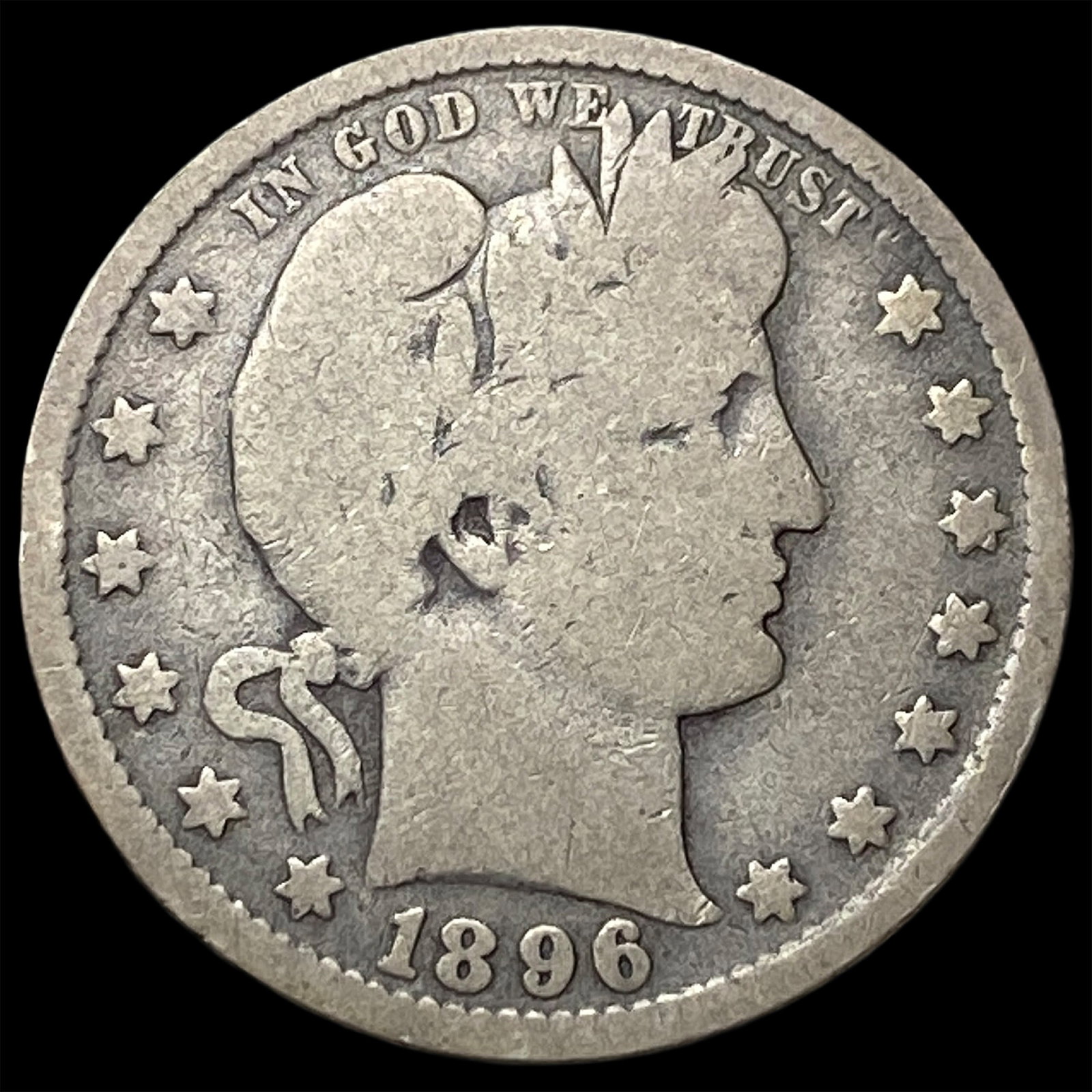 1896 Barber Silver Quarter NICELY CIRCULATED (1 of 2)