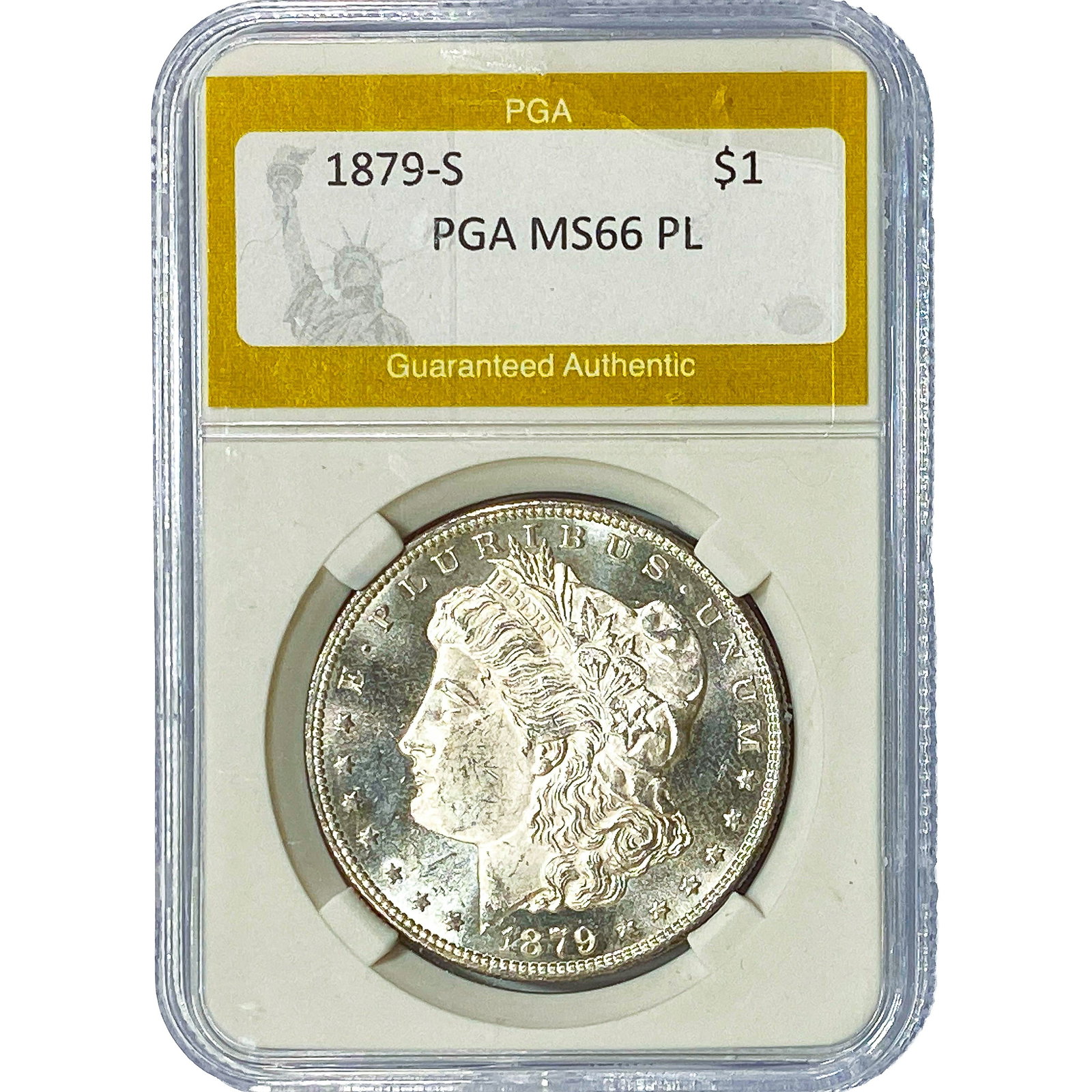 1879-S Morgan Silver Dollar PGA MS66 PL: 1879-S Morgan Silver Dollar PGA MS66 PL