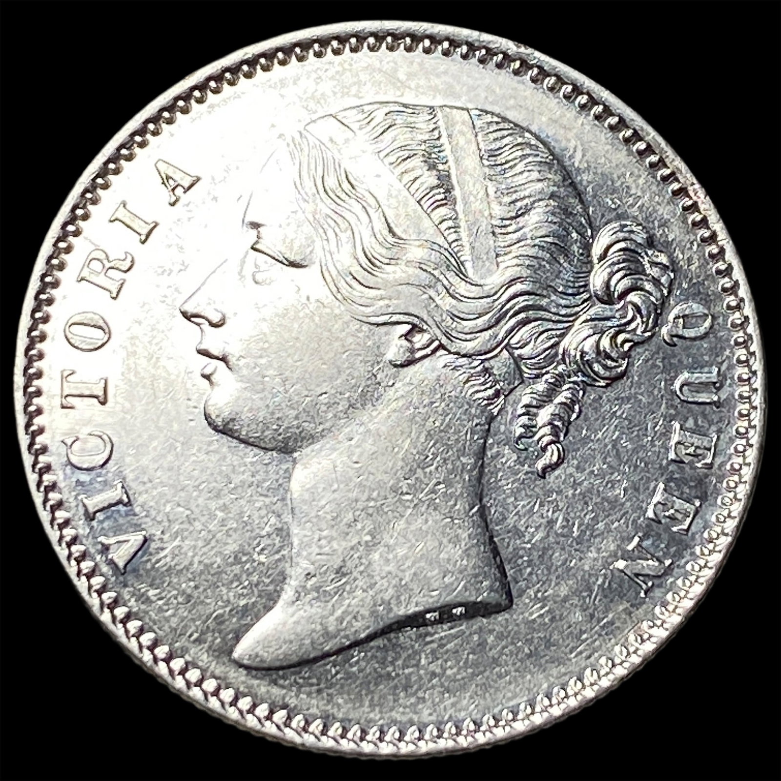 1840 Silver One Rupee East India Company UNCIRCULATED (1 of 2)