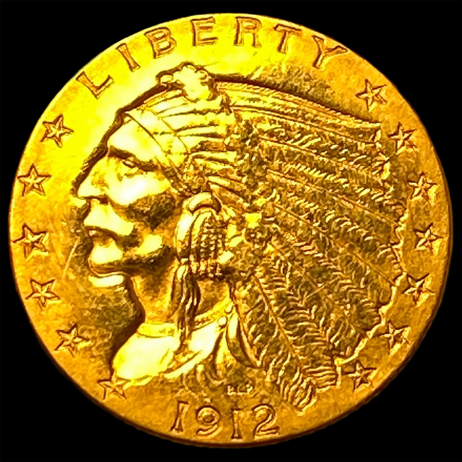 1912 Indian Head Gold $2.50 Quarter Eagle UNCIRCULATED (1 of 2)