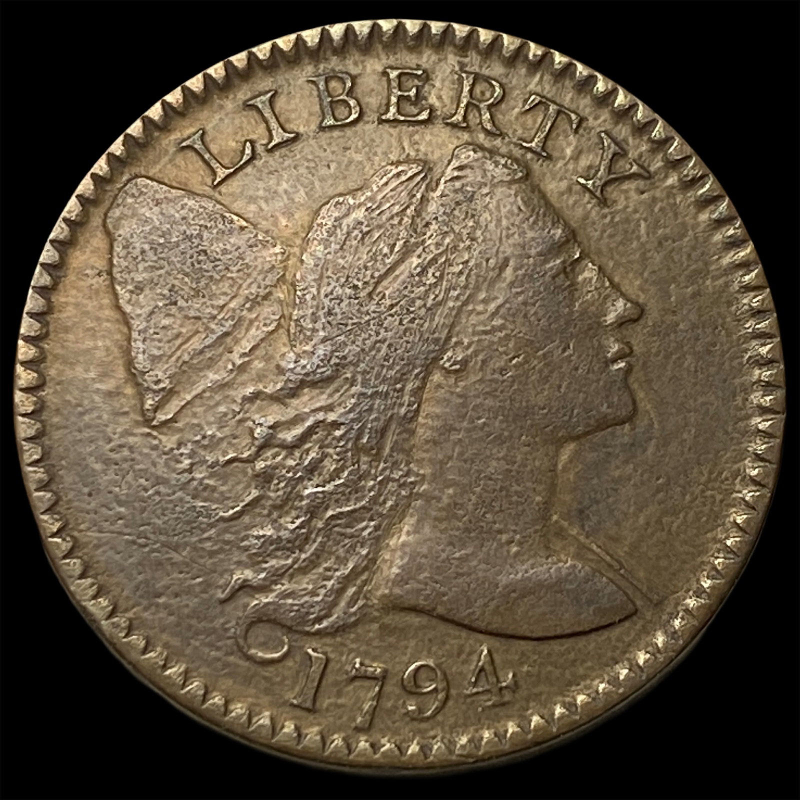 1794 Large Cent Liberty Cap LIGHTLY CIRCULATED (1 of 2)