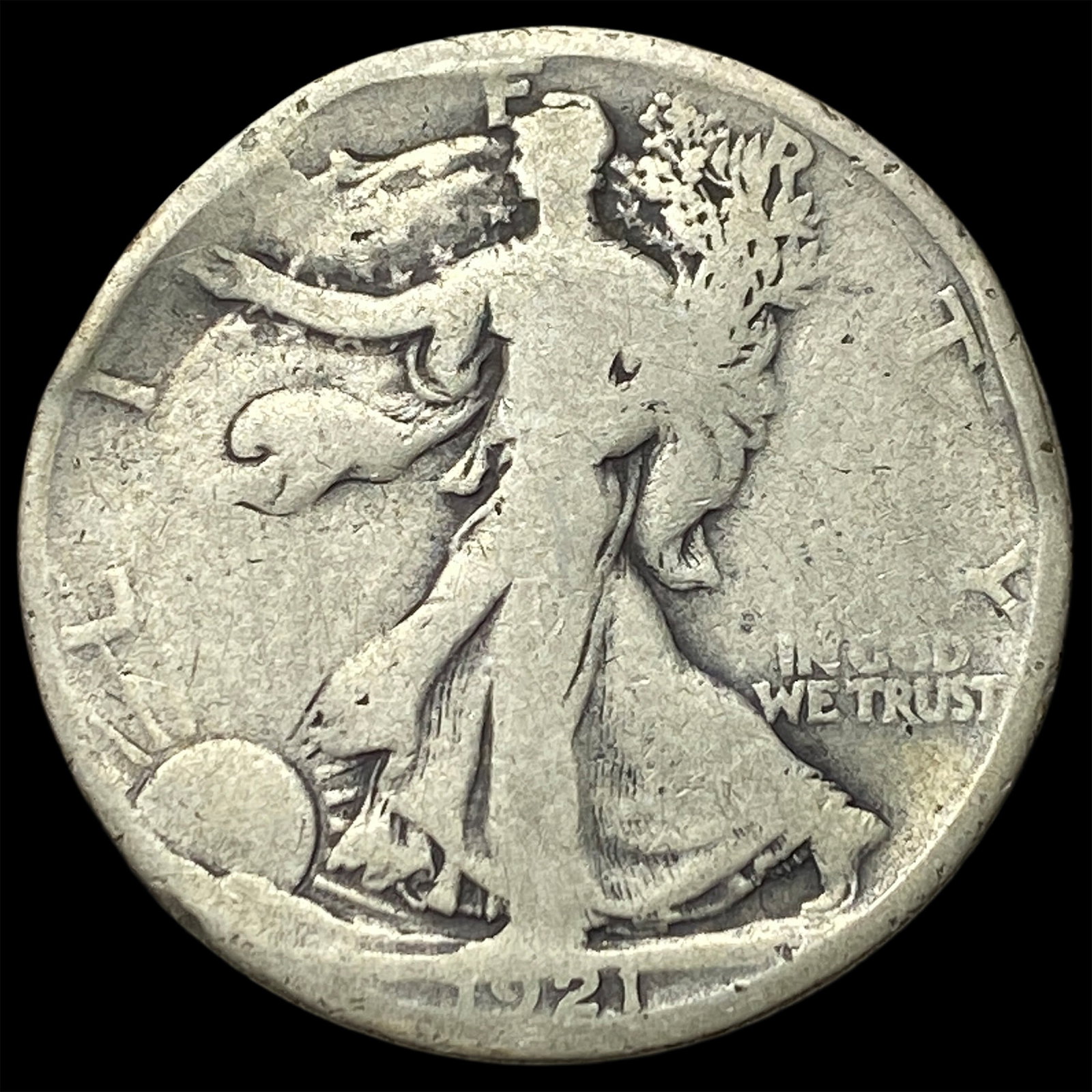 1921 Walking Liberty Half Dollar NICELY CIRCULATED: 1921 Walking Liberty Half Dollar NICELY CIRCULATED