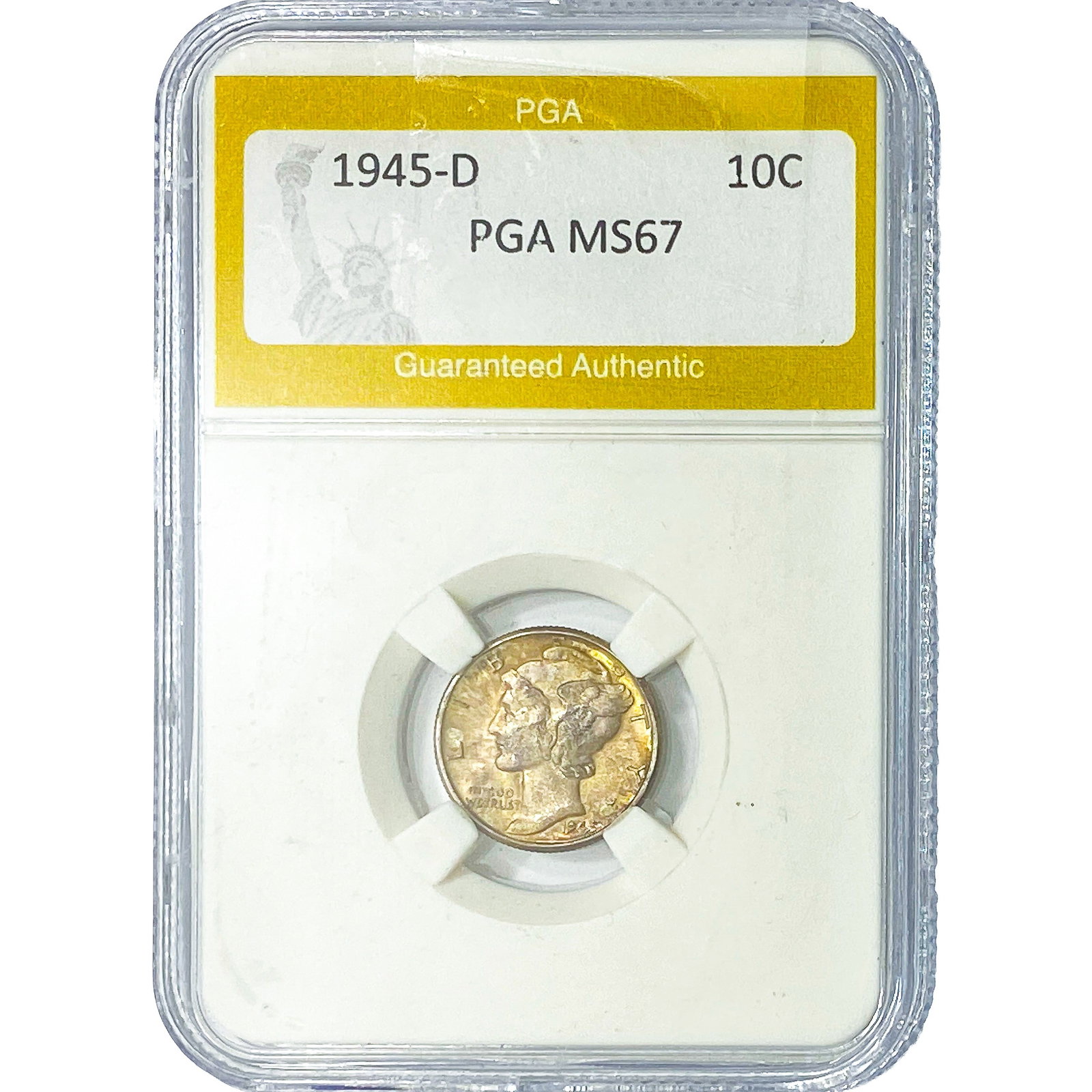 1945-D Mercury Silver Dime PGA MS67 (1 of 2)