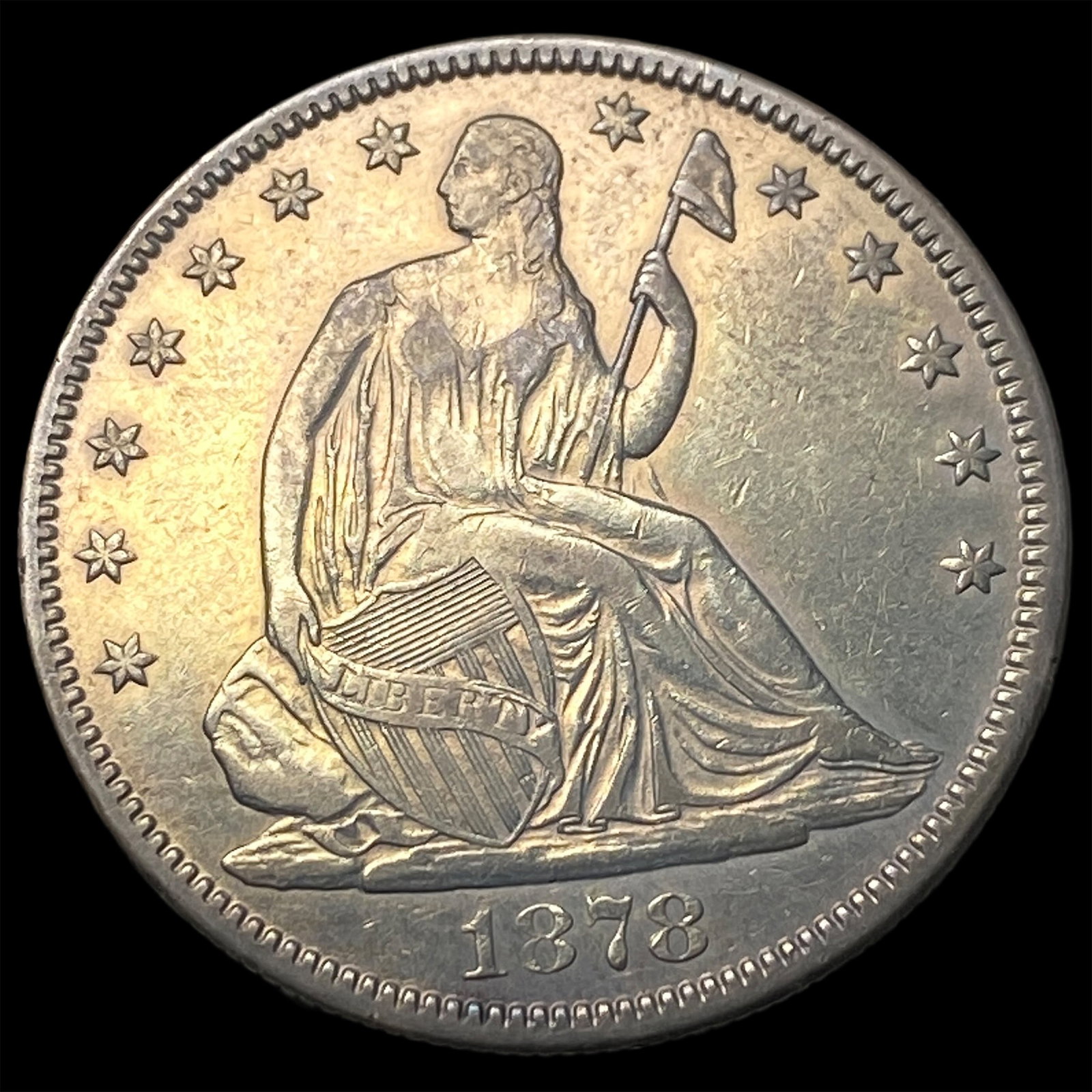 1878 Seated Liberty Half Dollar LIGHTLY CIRCULATED (1 of 2)