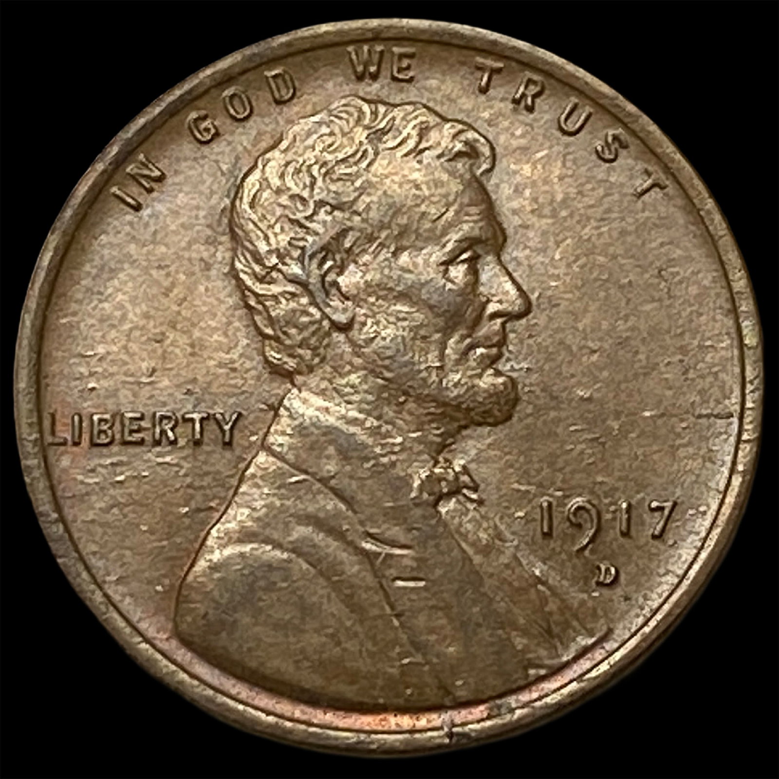 1917-D Lincoln Wheat Cent CHOICE BU (1 of 2)