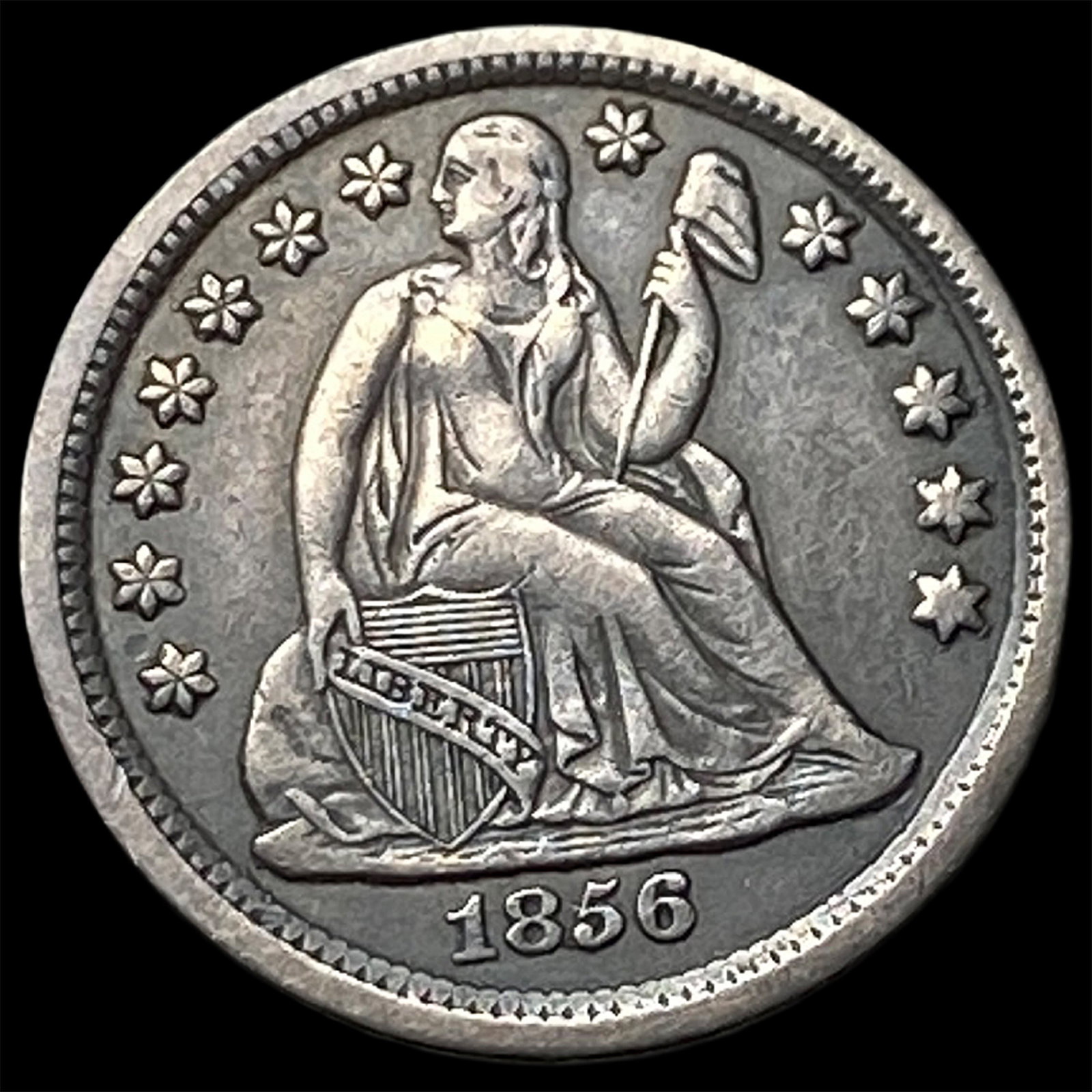 1856 Seated Liberty Dime NEARLY UNCIRCULATED (1 of 2)