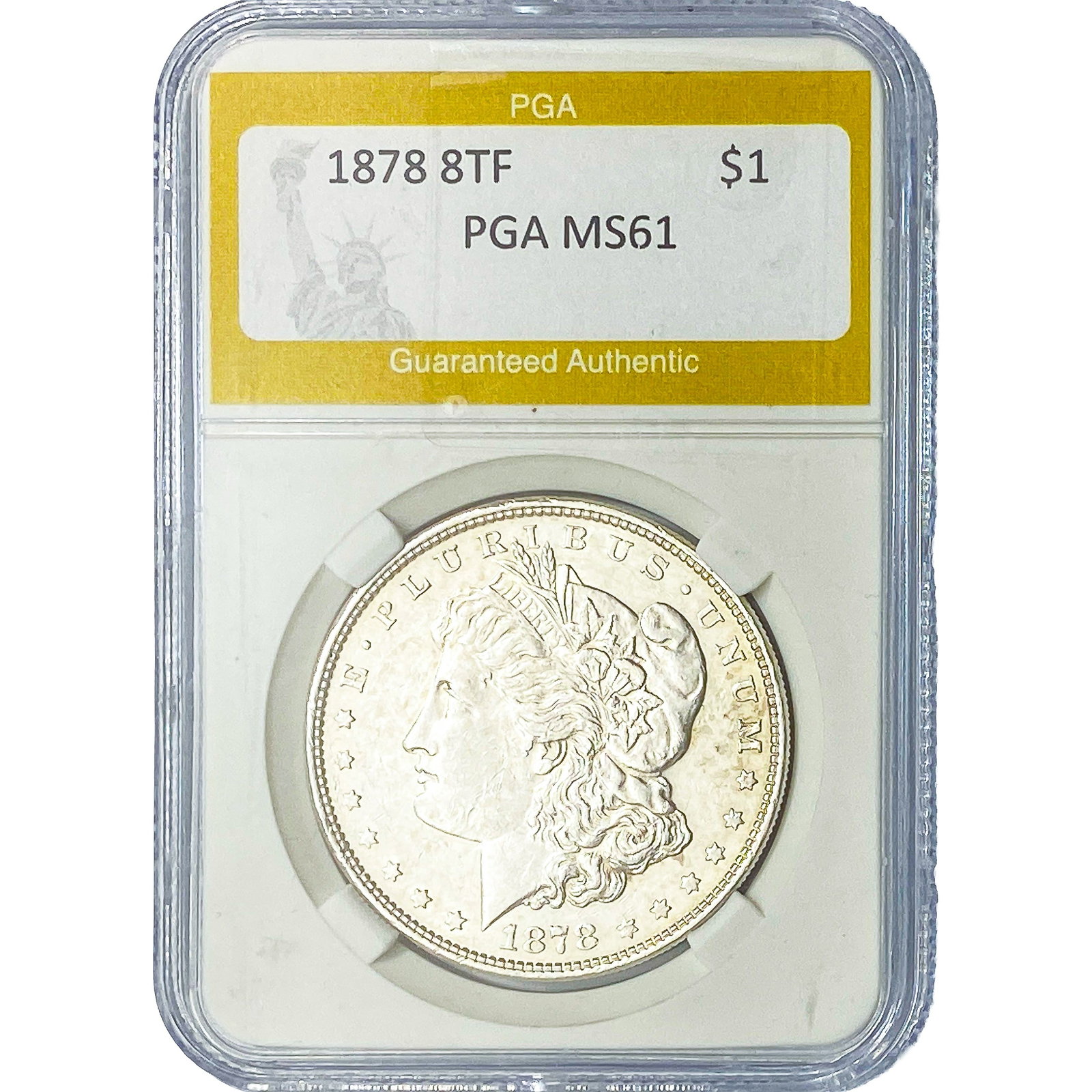 1878 8TF Morgan Silver Dollar PGA MS61 (1 of 2)